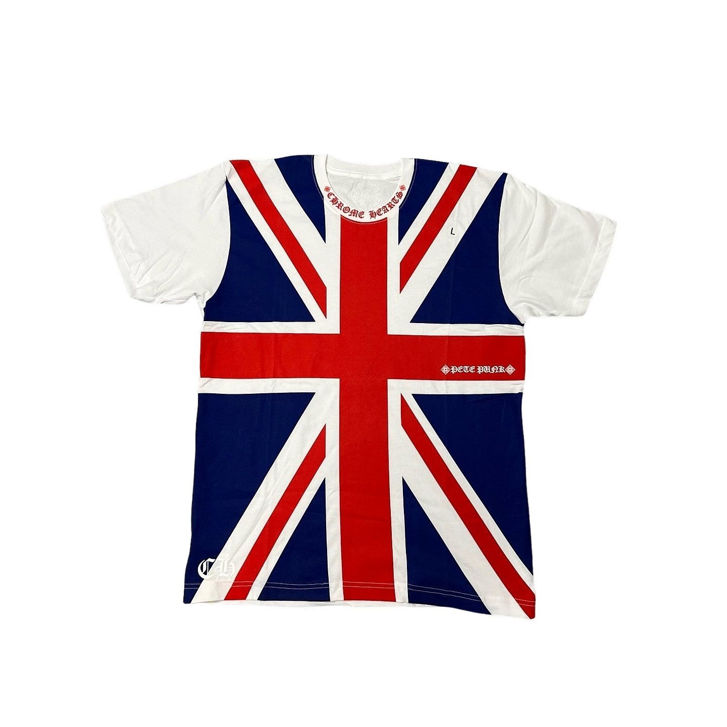 Chrome Hearts Authentic Chrome Hearts Union Jack UK Flag Tee XL
