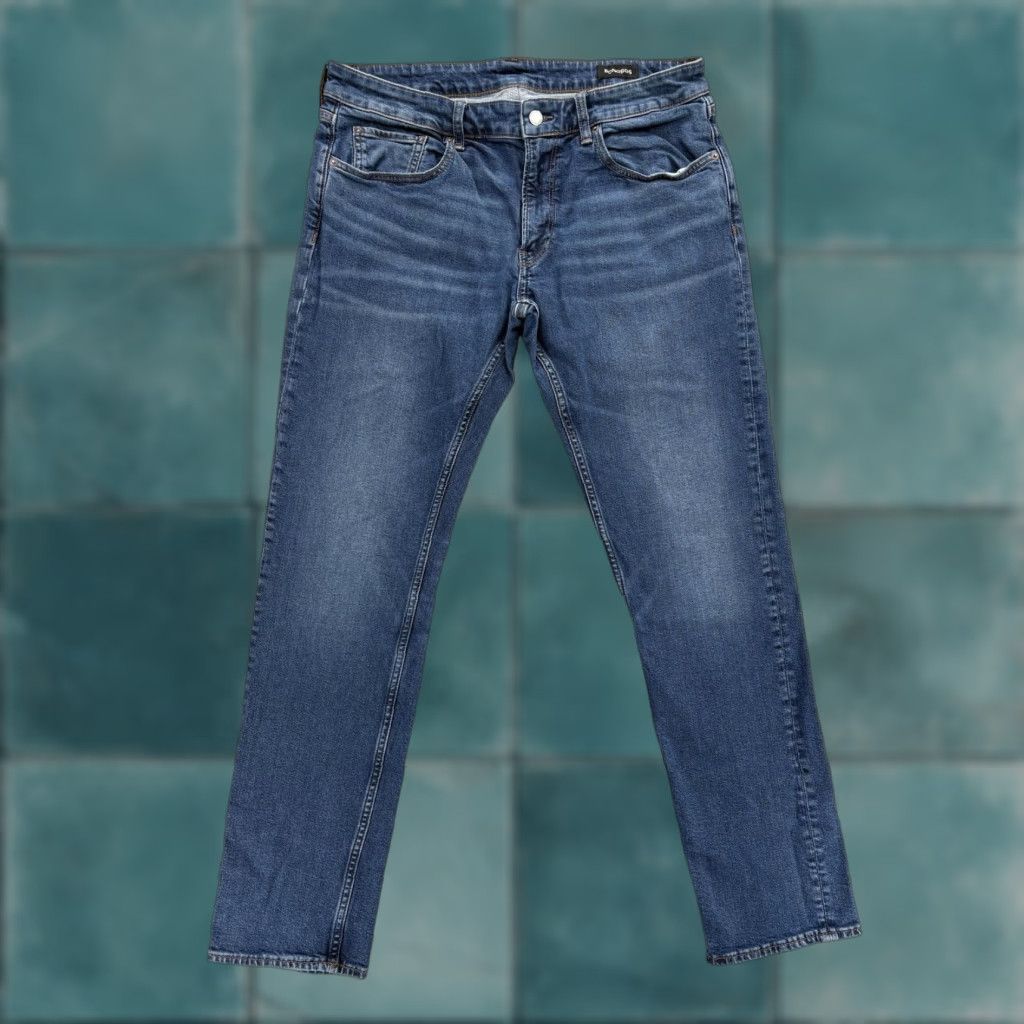 Bonobos Bonobos Jeans Mens 34x34 Blue Medium Wash Slim Straight Stretch Denim Pants Size US 34 / EU 50 - 1 Thumbnail