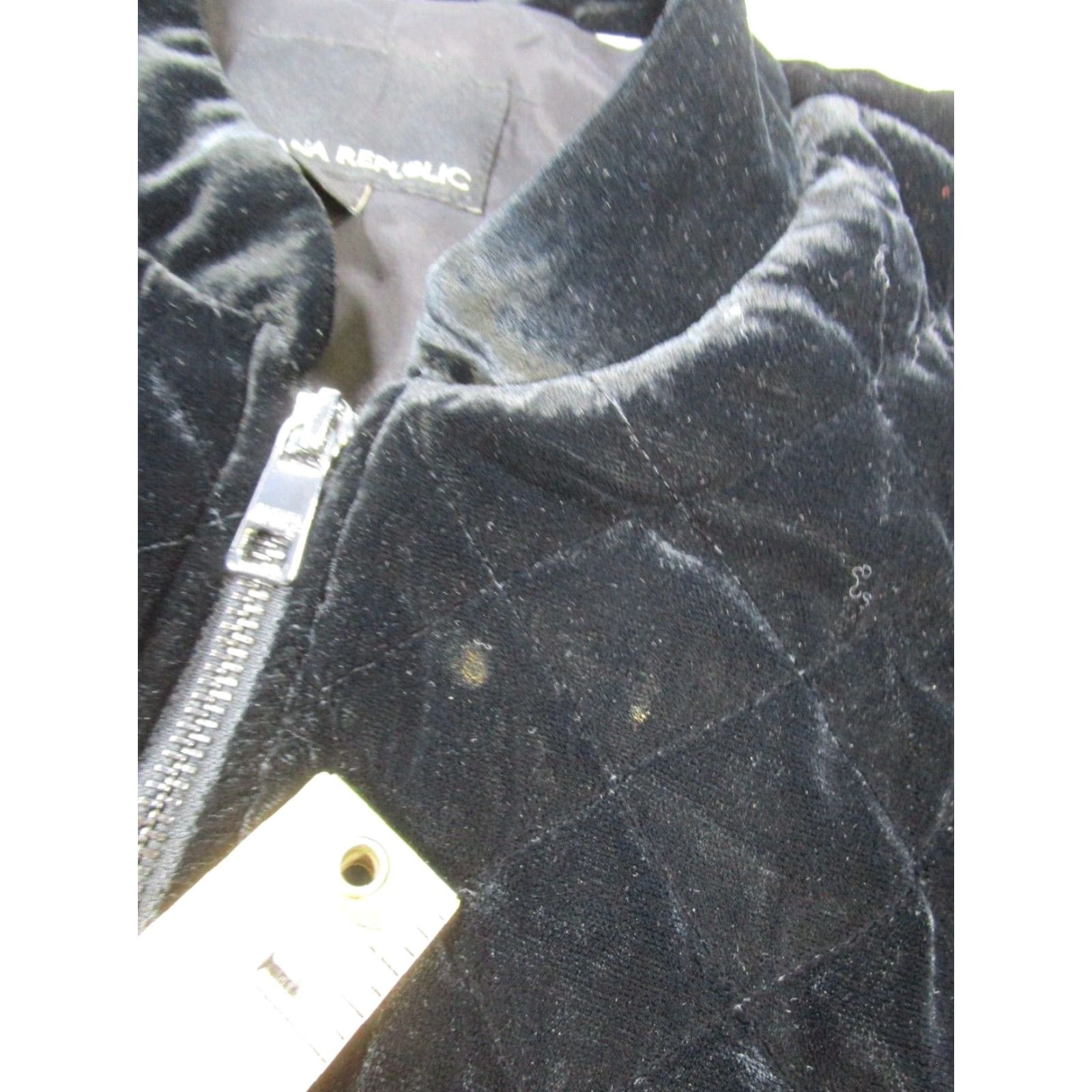 Banana Republic Banana Republic Jacket Womens Medium Black Quilted Velvet Bomber Jacket Women's Medium Black Quilted Velvet Bomber Size M / US 6-8 / IT 42-44 - 5 Thumbnail