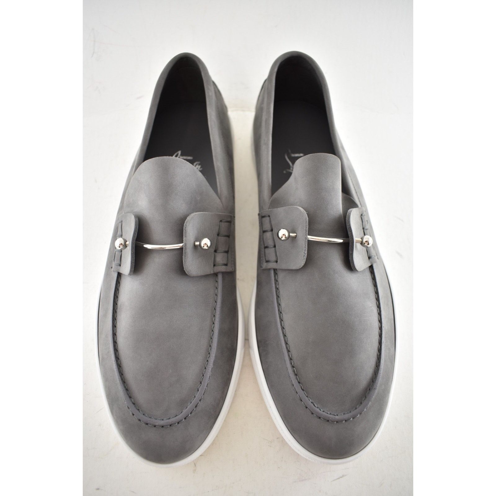 Christian Louboutin Christian Louboutin Mens Chambeliboat Flat Smoky Grey Loafer Size US 12 / EU 45 - 7 Thumbnail
