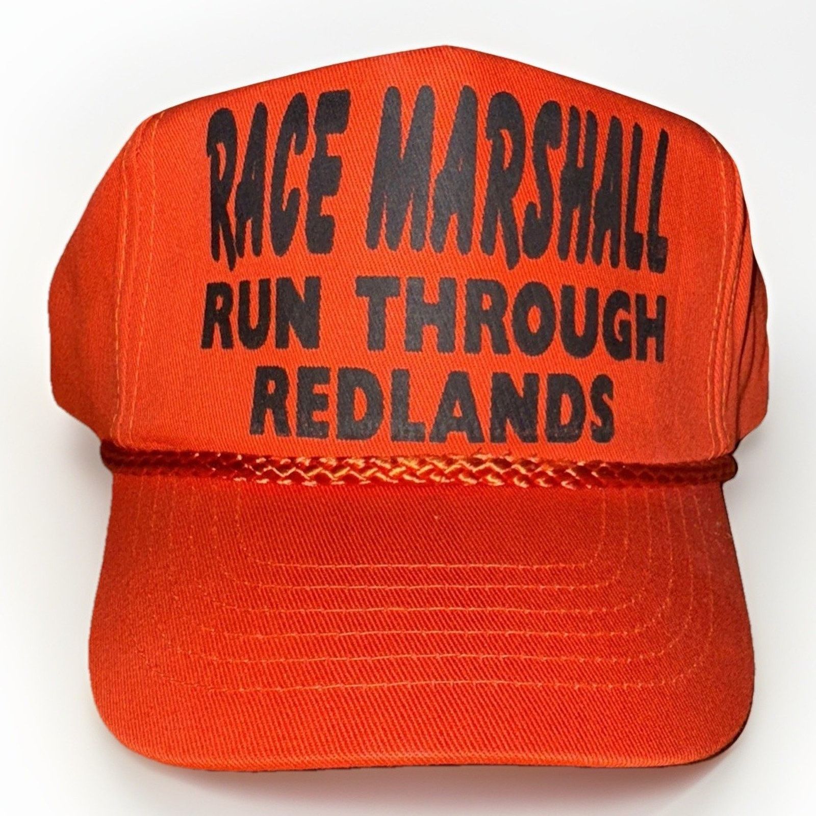 Vintage Vintage 80s 90s Race Marshal Run Snapback Hat Orange Size ONE SIZE - 1 Thumbnail