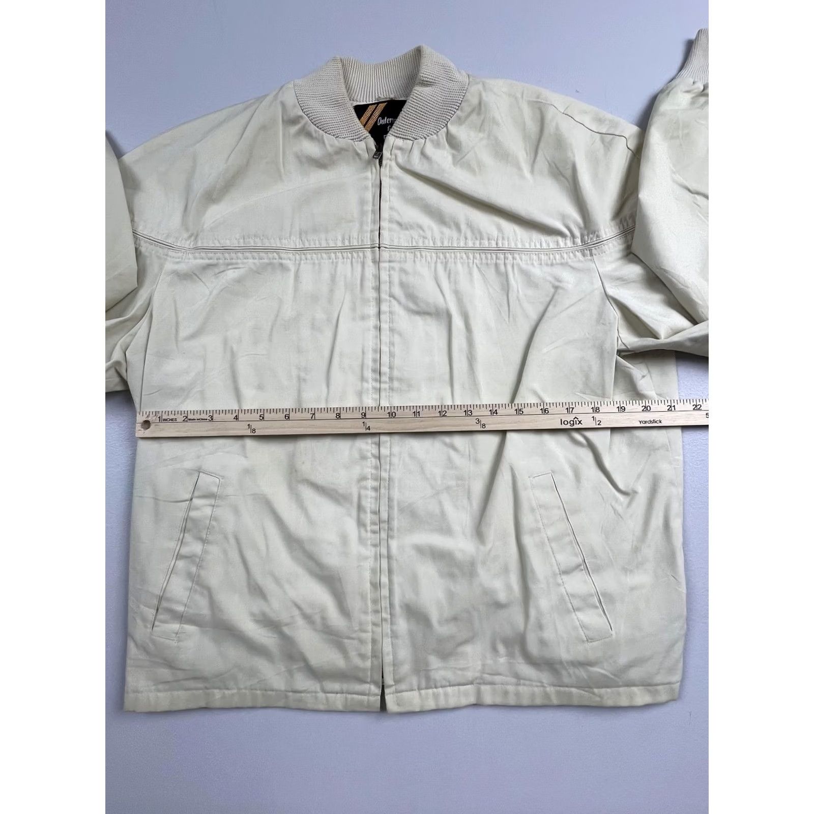 Sears VINTAGE Sears Jacket Mens XL Beige Microfiber Bomber Full Zip Lined Casual Size US XL / EU 56 / 4 - 4 Thumbnail