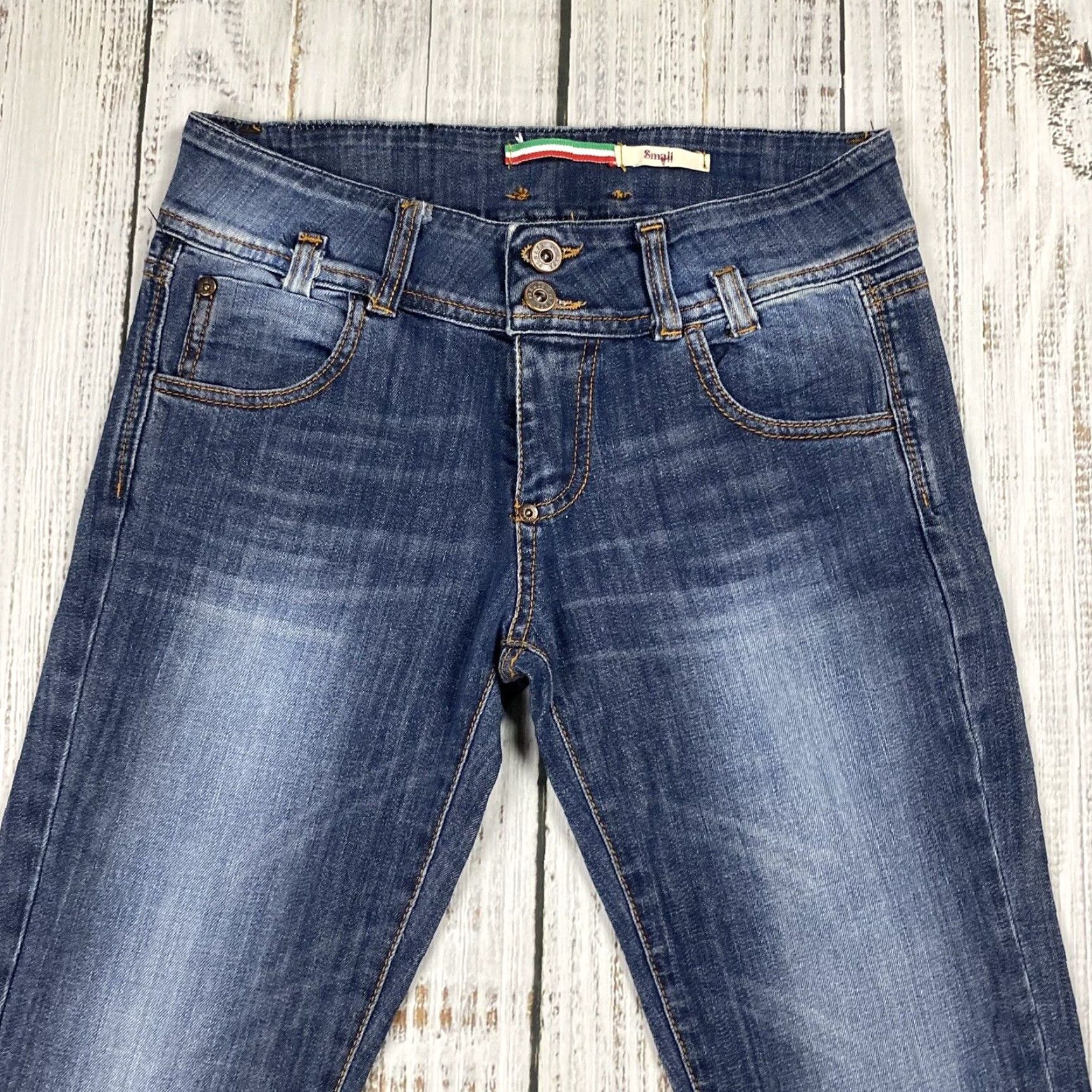 Vintage VINTAGE Please Italy Distressed Denim Jeans Low Rise Skinny Womens Small 29x32.5 Blue Grunge Size 28" / US 6 / IT 42 - 2 Thumbnail