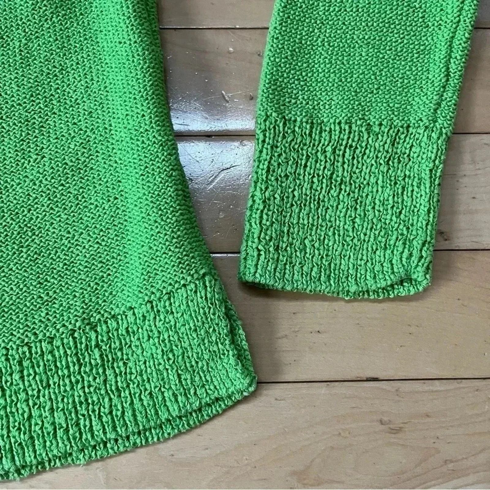 Chaps Chaps Lime Green Sweater Sz M Pullover Knit Size M / US 6-8 / IT 42-44 - 4 Thumbnail