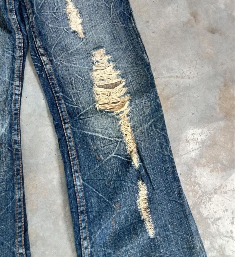 If Six Was Nine 💥FLARE💥K. U. I DISTRESSED DENIM Size US 32 / EU 48 - 8 Thumbnail