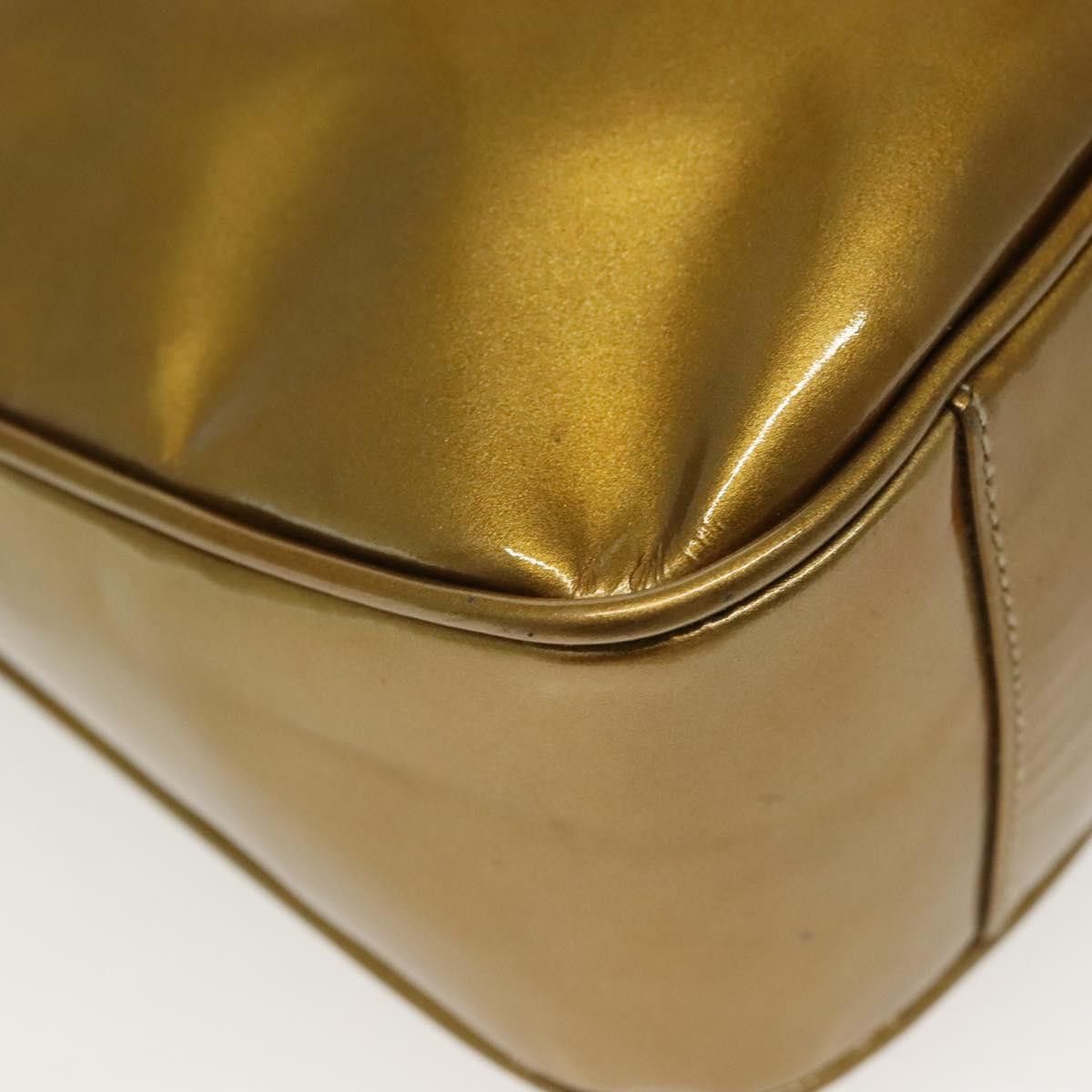 Gucci GUCCI Bamboo Hand Bag Patent Leather Beige Gold 001 1014 Size ONE SIZE - 14 Thumbnail