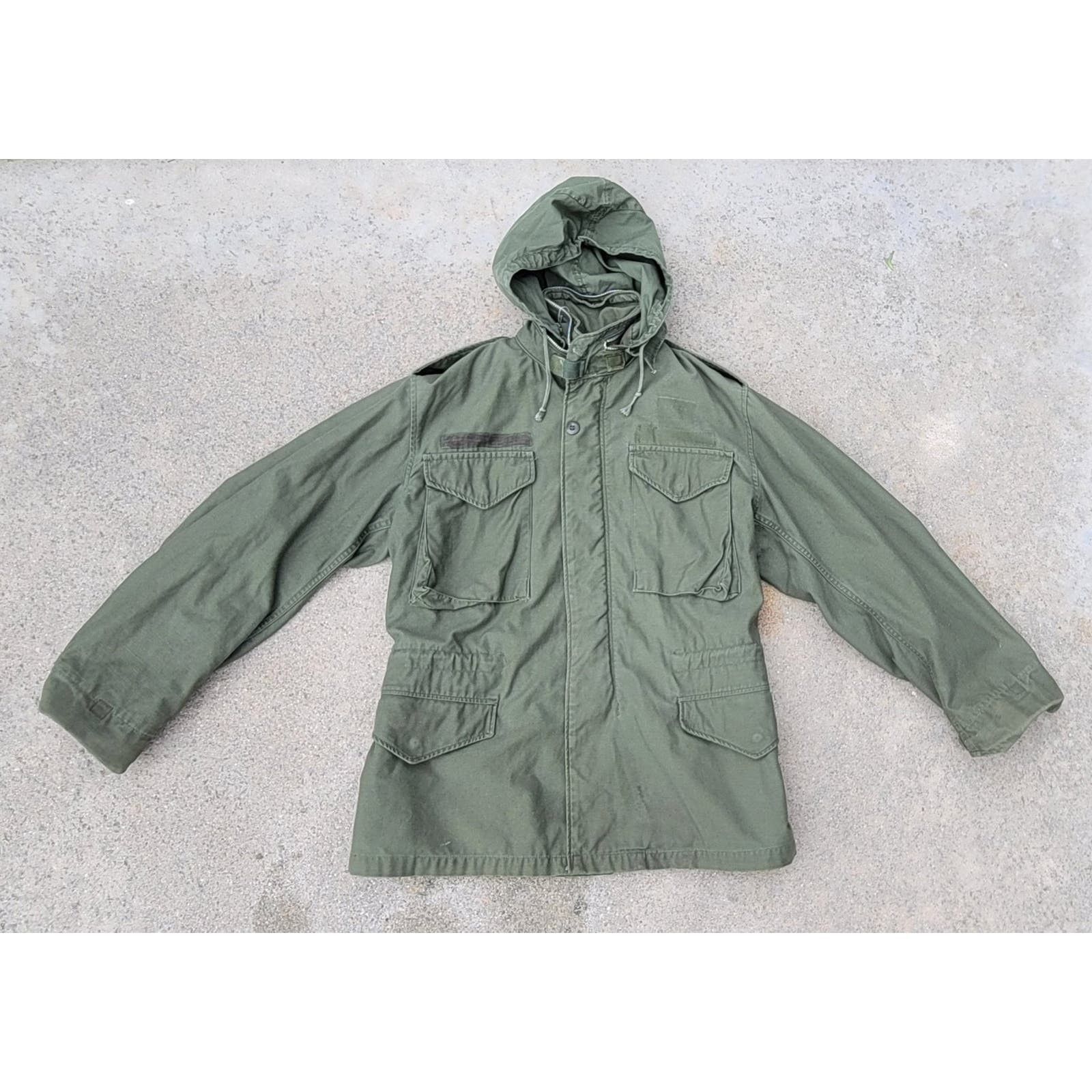 image of VTG 1970 Us Military Army M-65 Field Jacket Og-107 in Green, Men's (Size Small)