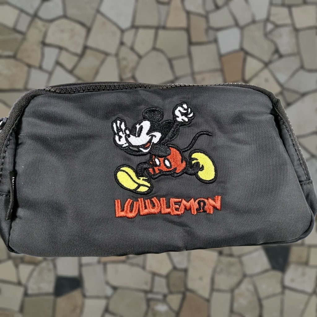 Lululemon Lululemon Disney Everywhere Belt Bag Mickey Mouse Crossbody Unisex Adults Small Black Nylon Limited Edition Adjustable Strap Size ONE SIZE - 1 Thumbnail