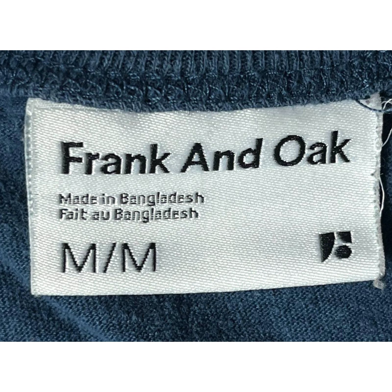Vintage Frank & Oak Mens Slim Fit Short Sleeve Basic T-Shirt Blue Medium Size US M / EU 48-50 / 2 - 5 Thumbnail