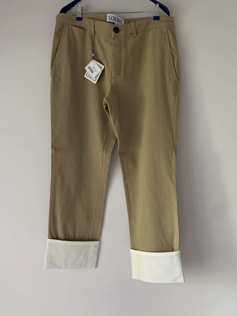 Loewe Loewe Men's Chino Rolled Cuff Pants - dmc Size US 34 / EU 50 - 1 Thumbnail