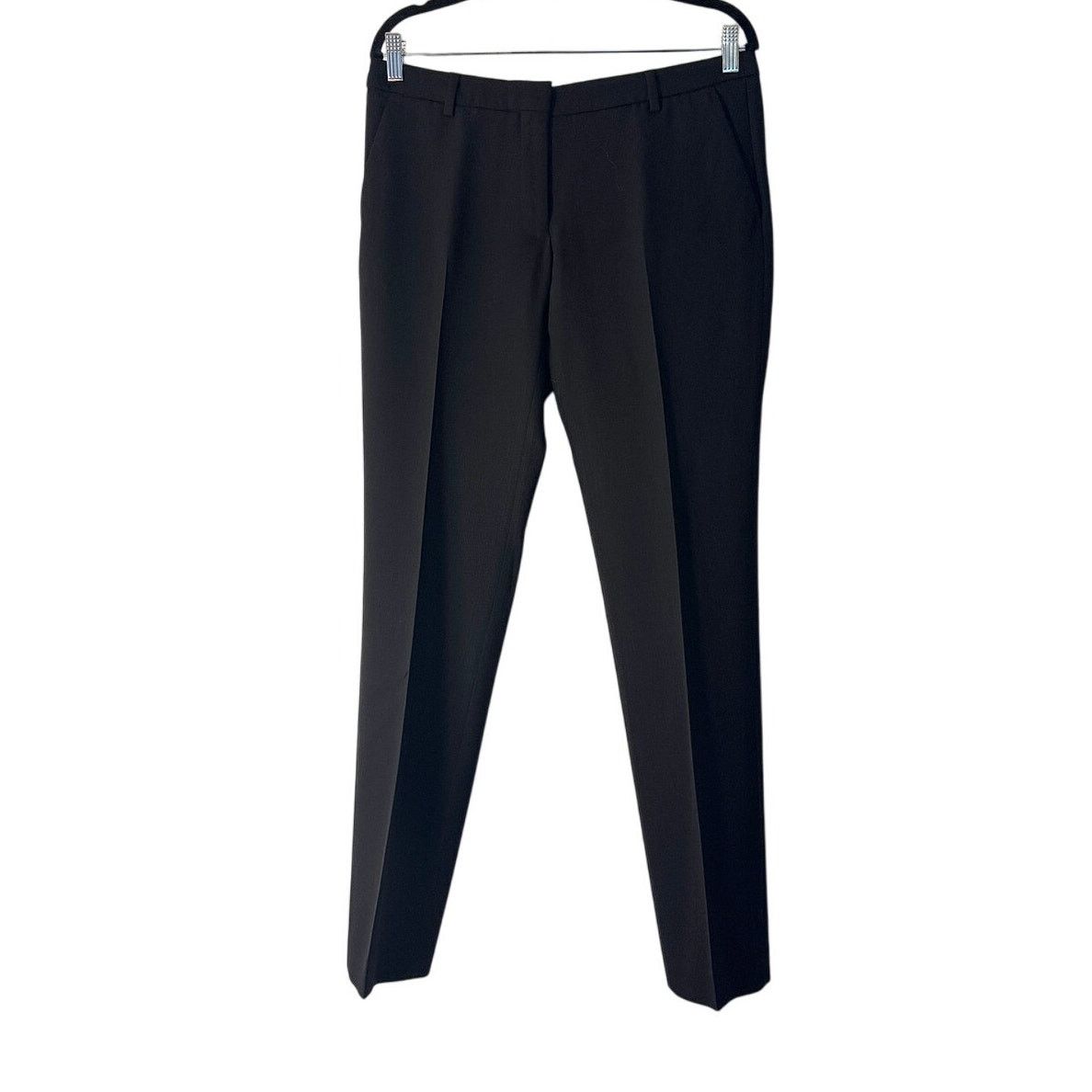 Dries Van Noten Dries Van Noten Black Wool-Elastane Blend Trousers Size US 31 - 1 Thumbnail