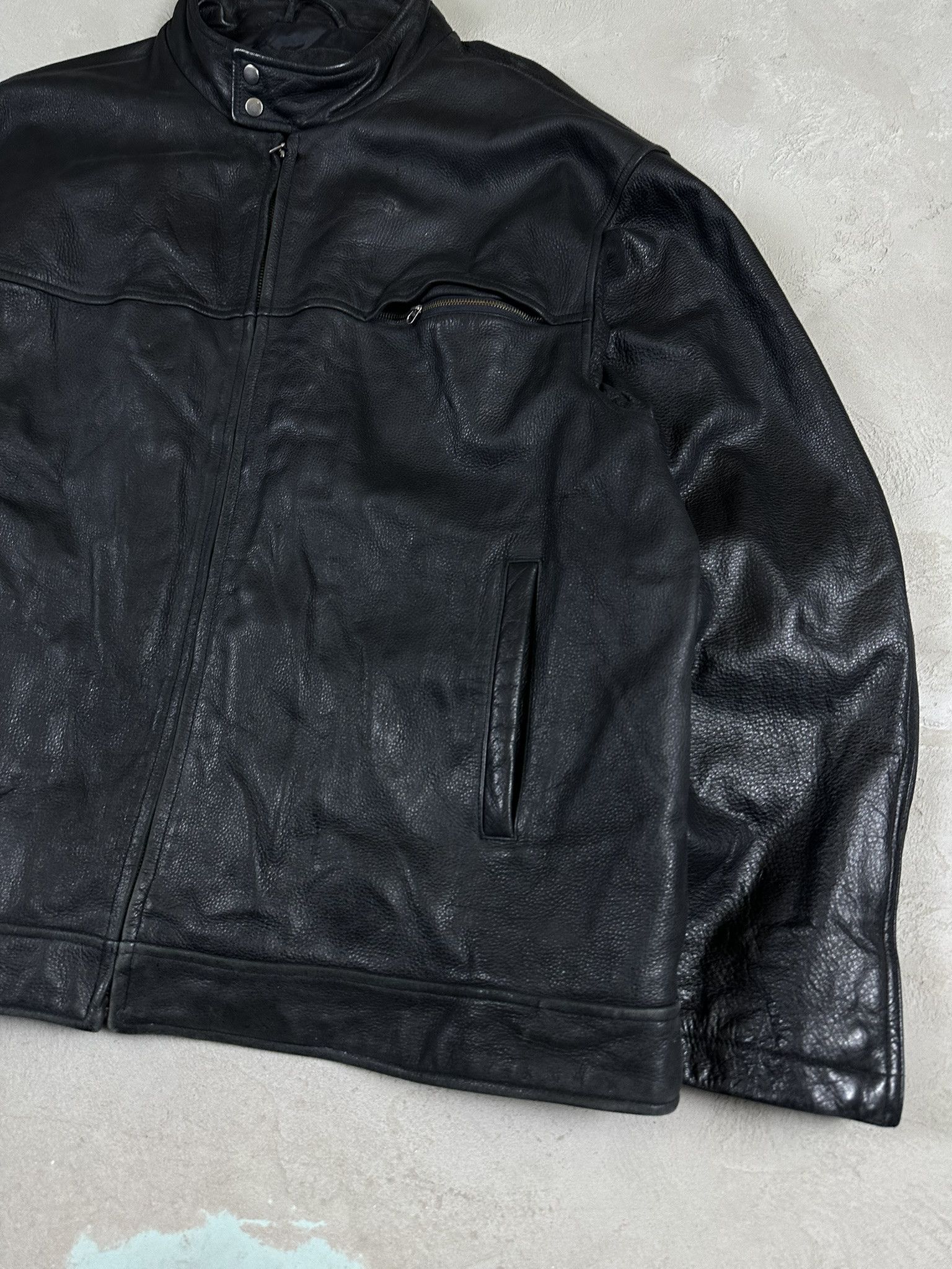 Timberland 00s Vintage Timberland Real Leather Boxy Bomber Jacket Size US XXL / EU 58 / 5 - 4 Thumbnail