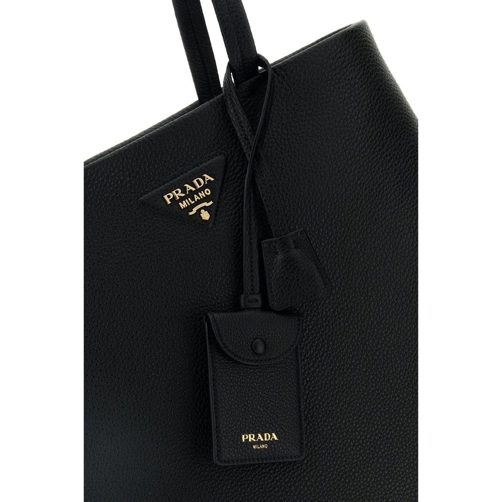 Prada PRADA Black Leather Shopper Tote Bag New & Authentic Size ONE SIZE - 4 Thumbnail