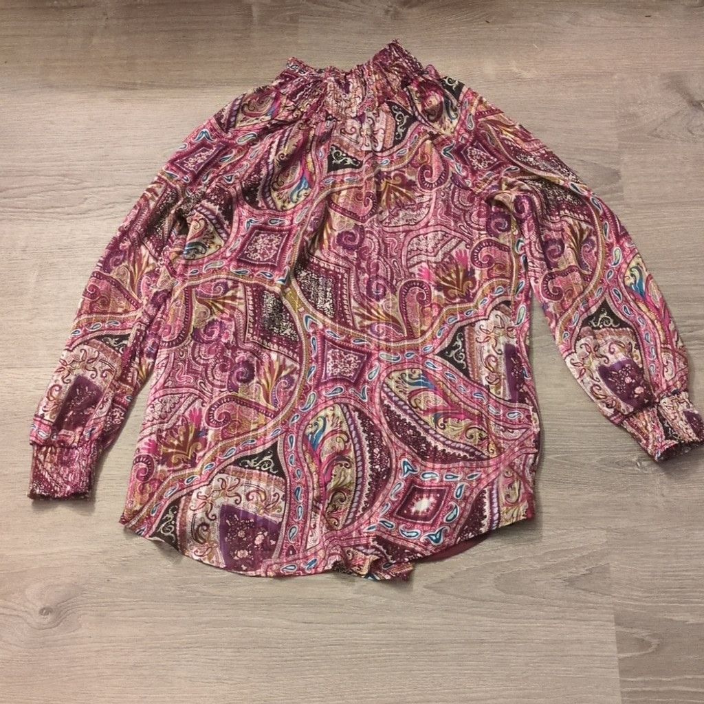 Chicos Chicos Bohemian Scrolls Mock Neck Woven Print Size 1 Size M / US 6-8 / IT 42-44 - 2 Thumbnail
