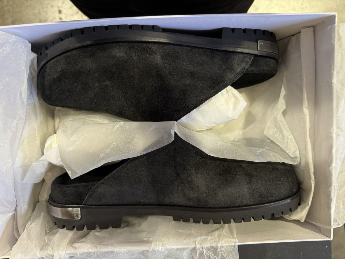 Off-White Off White Metal Logo Suede Clogs Size US 10 / EU 43 - 9 Thumbnail