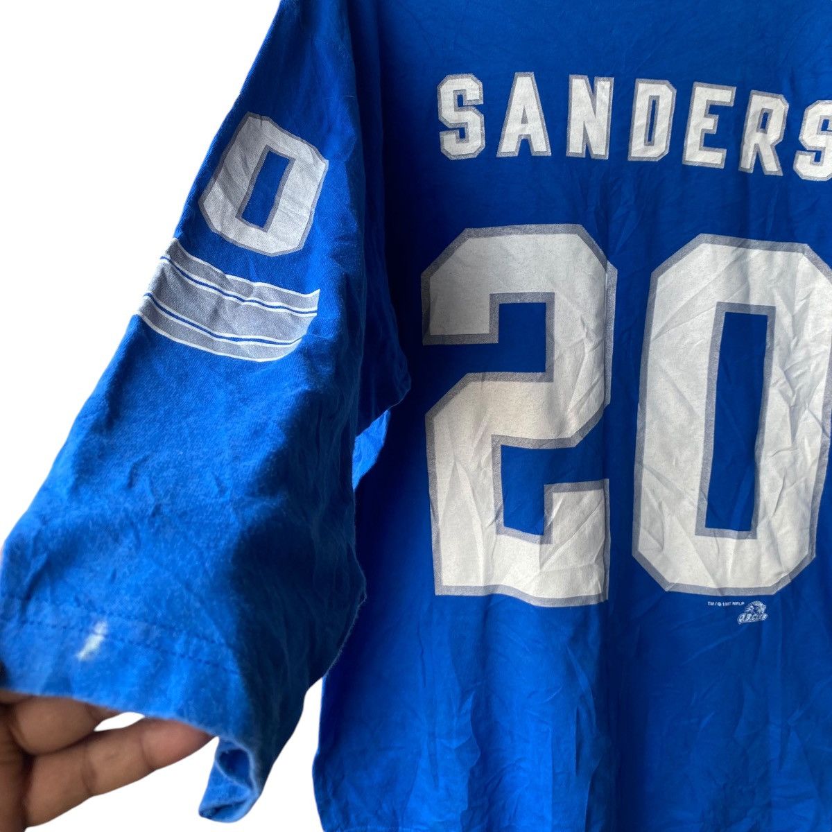 NFL Vintage 1997 Detroit Lions Barry Sanders Shirt Size US XL / EU 56 / 4 - 9 Thumbnail