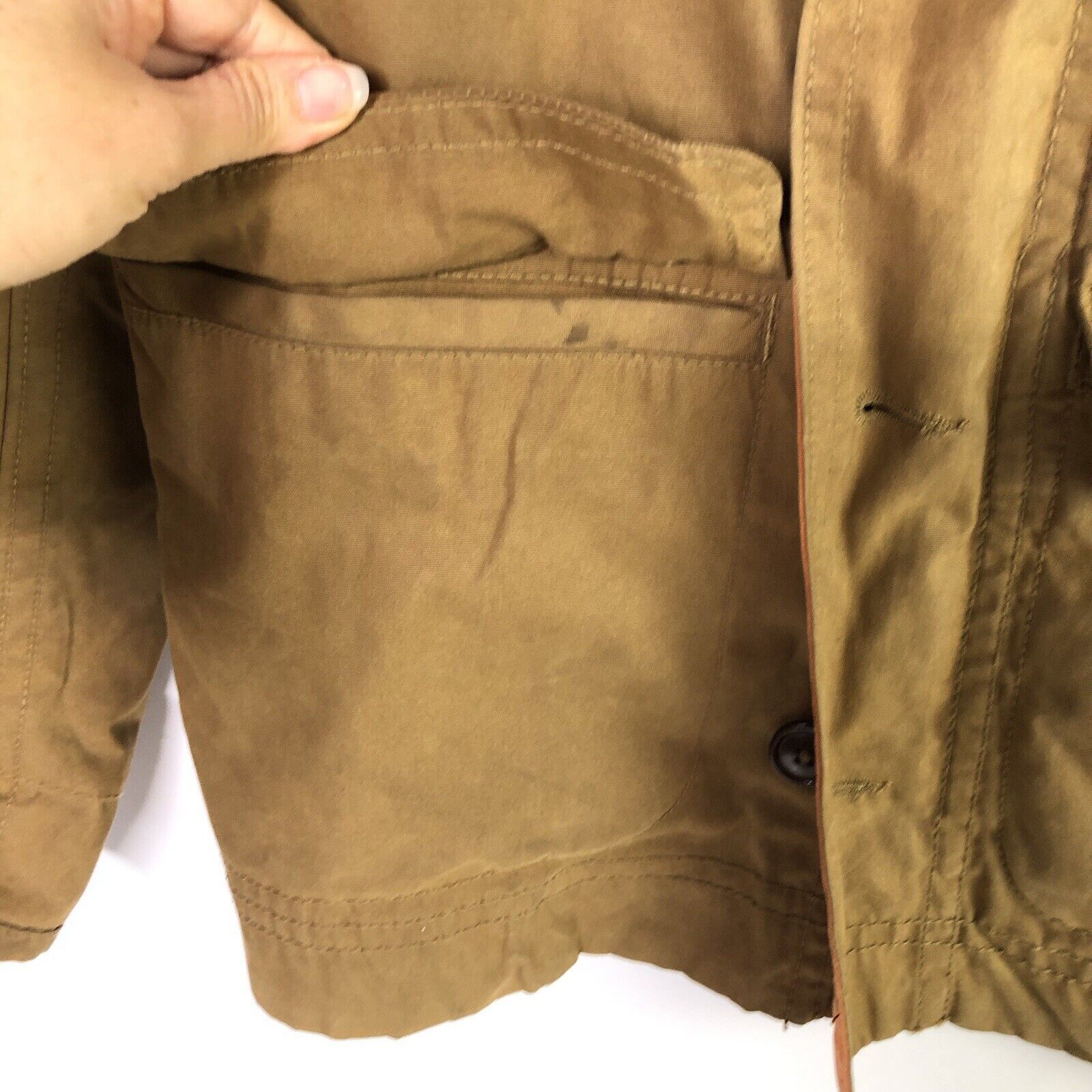 American Eagle Outfitters AEO Jacket Men S/P Chore Barn Coat Tan Corduroy Full Zip Vtg Size US S / EU 44-46 / 1 - 3 Thumbnail