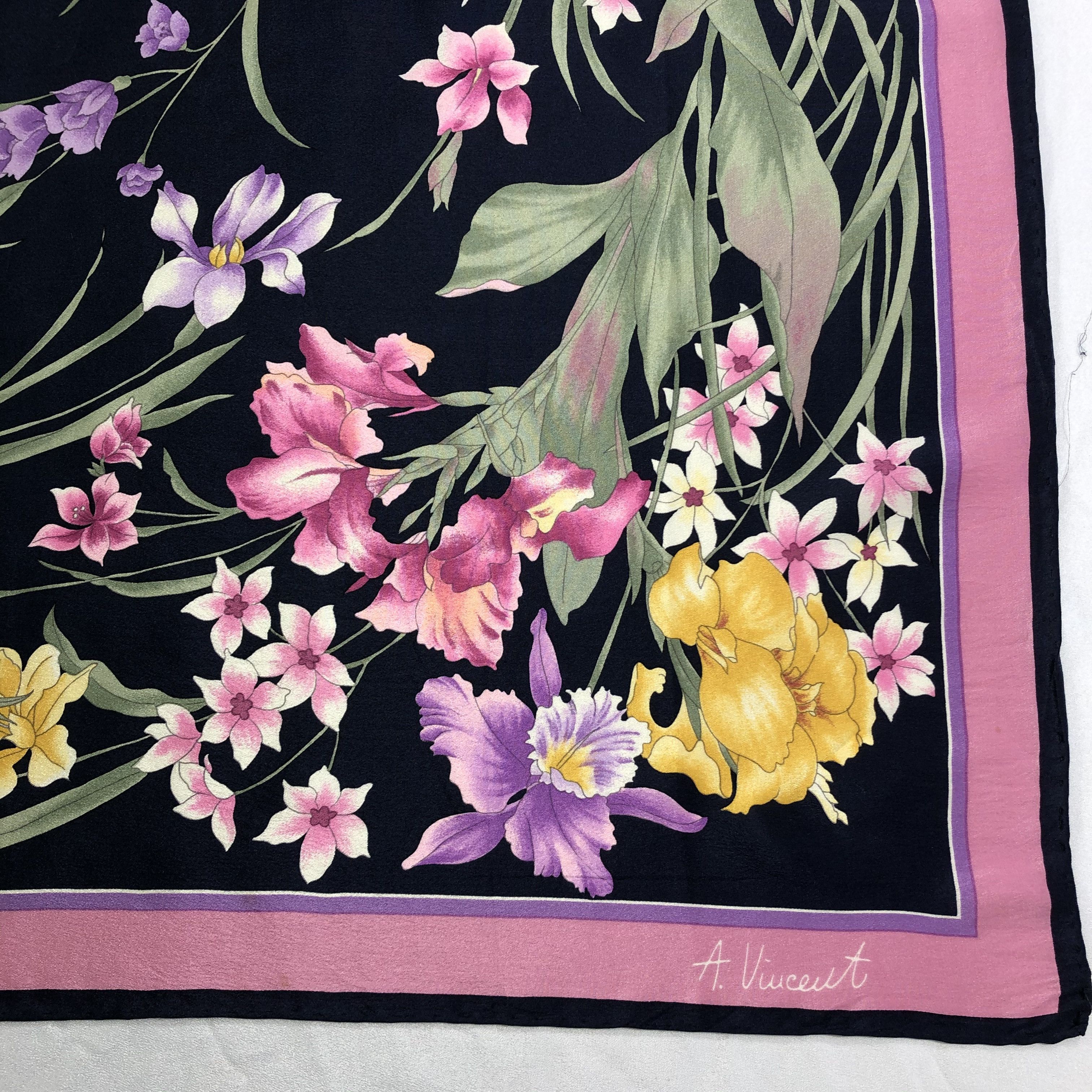 Vintage Vintage A.Vincent Silk Scarf Size ONE SIZE - 4 Thumbnail