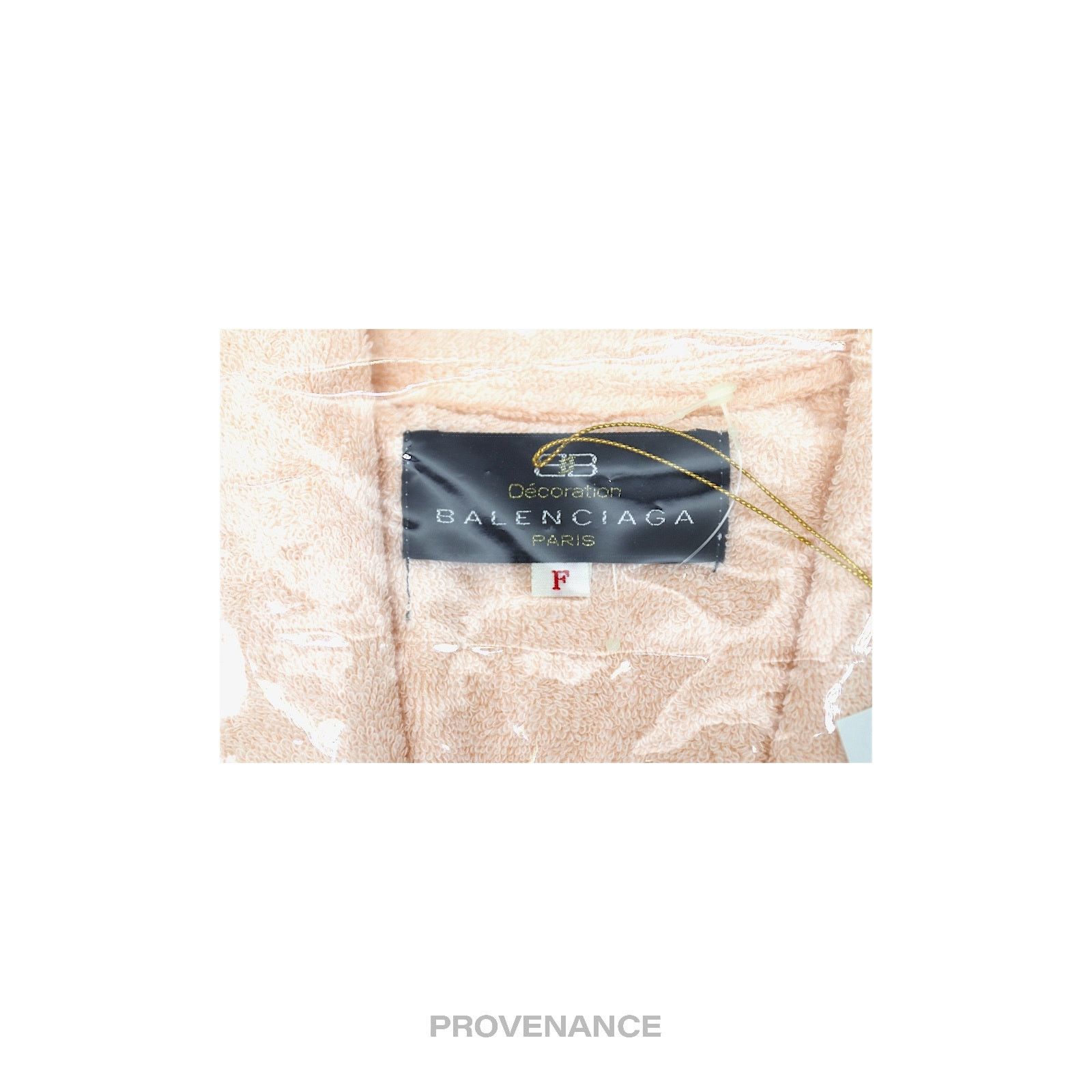 Balenciaga 🔴 Balenciaga Embroidered Logo Robe - Peach Terry Size US 40 / EU 56 - 6 Thumbnail