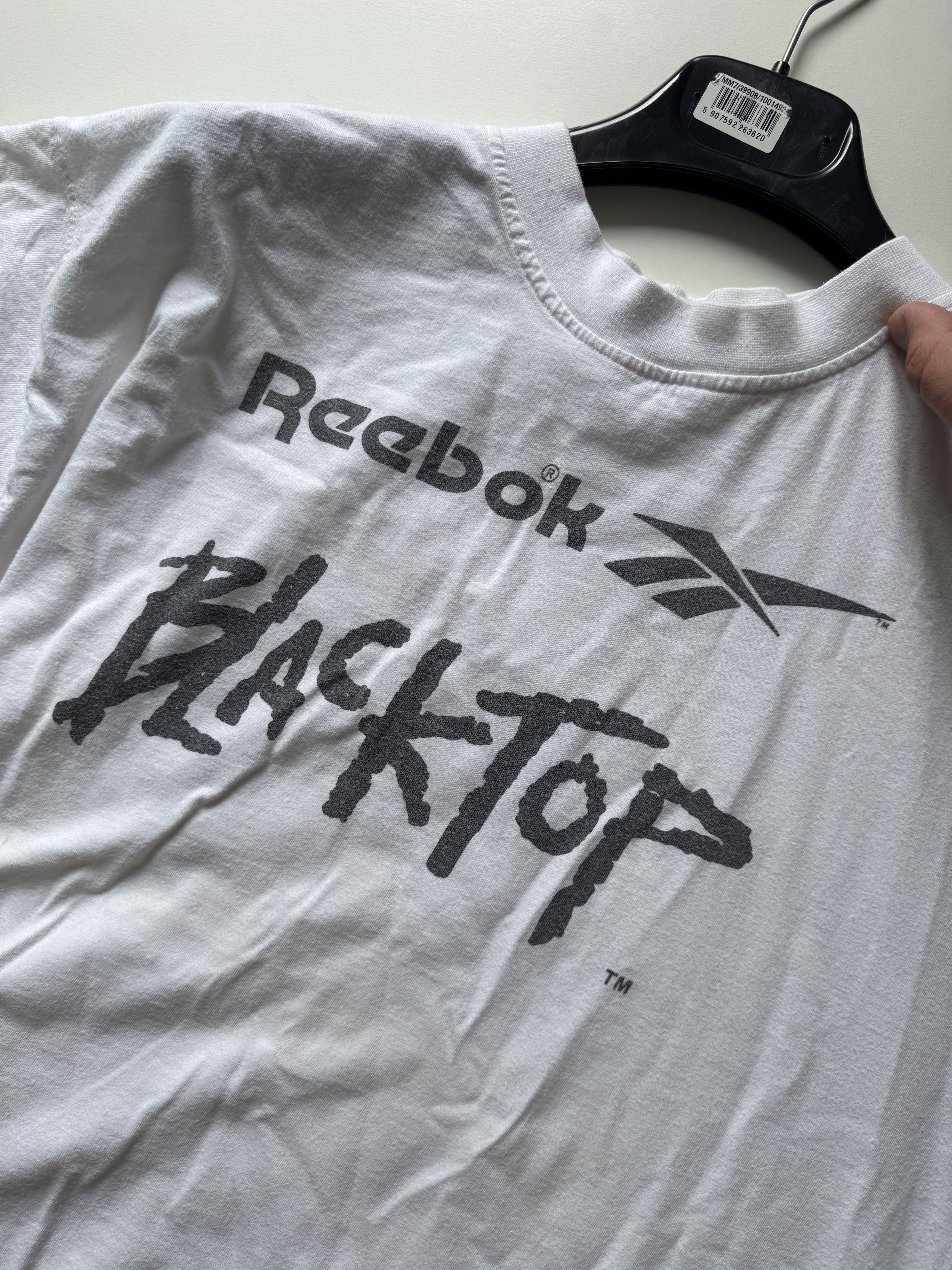 Reebok 90s Reebok Blacktop Logo White Vintage Tee Size US L / EU 52-54 / 3 - 8 Thumbnail