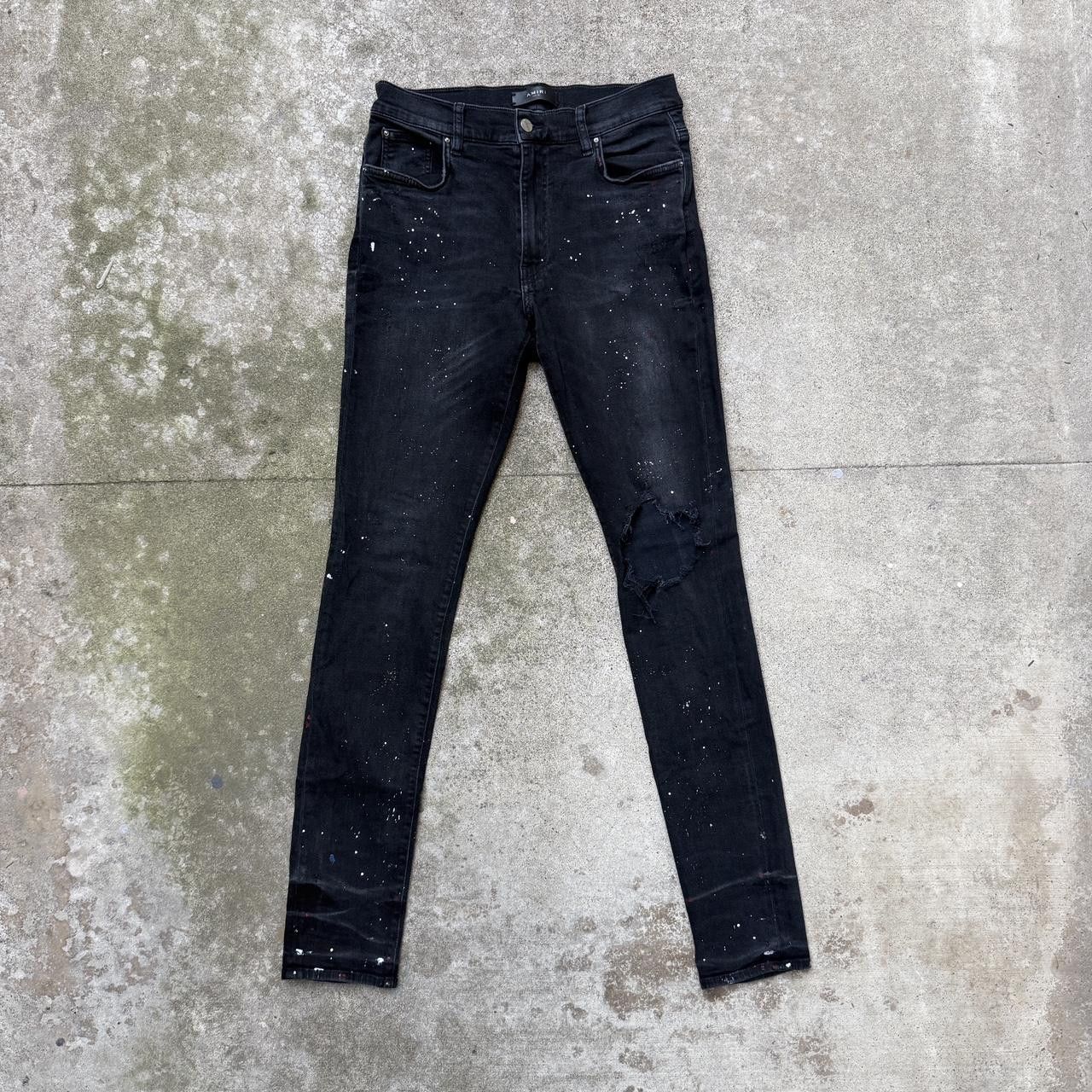 Amiri amiri black skinny painter jeans destroyed thrashed Size US 32 / EU 48 - 1 Thumbnail