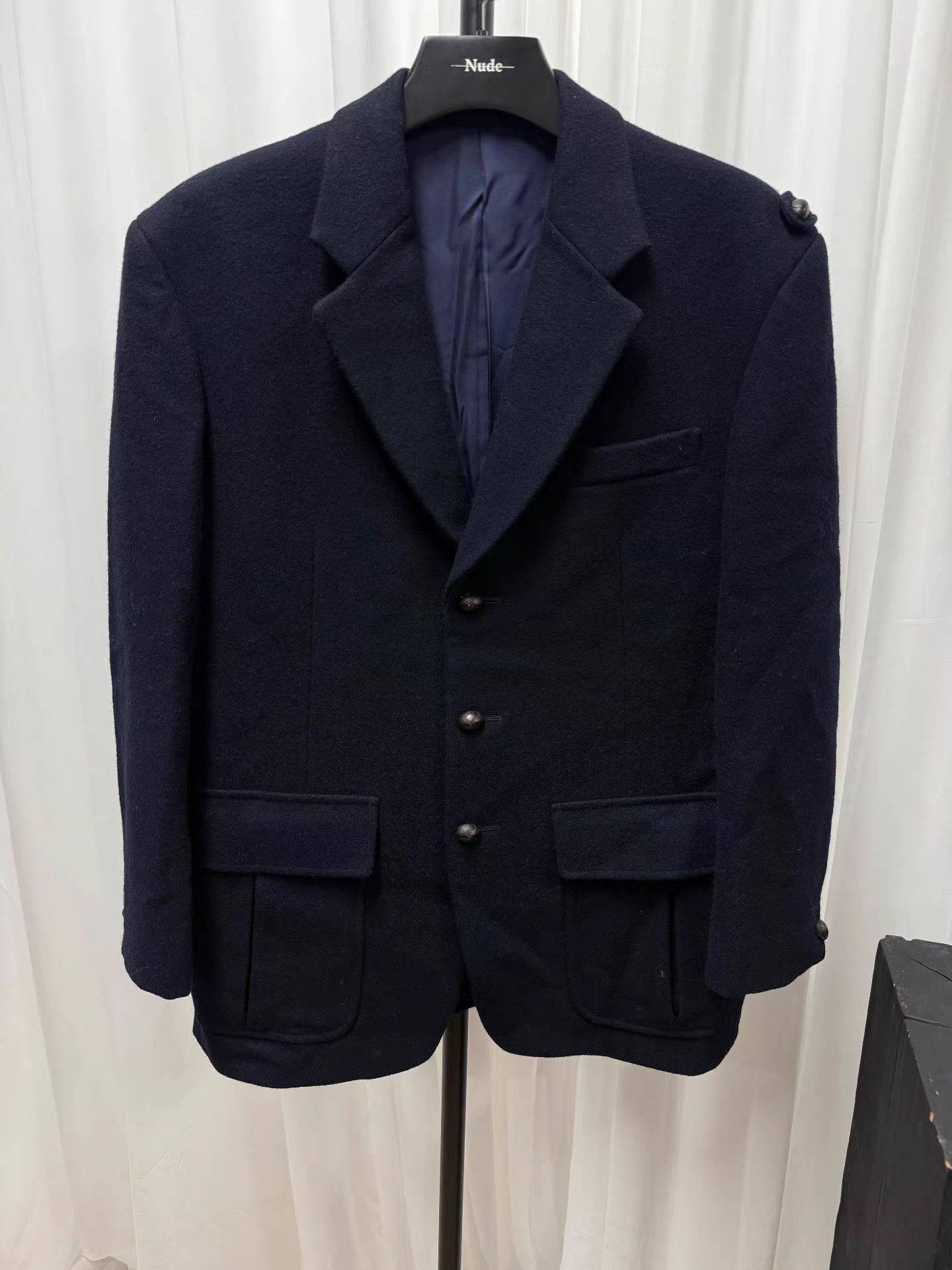 Yohji Yamamoto Yohji Yamamoto Wooden Button Wool Jacket K20 Size US S / EU 44-46 / 1 - 1 Thumbnail