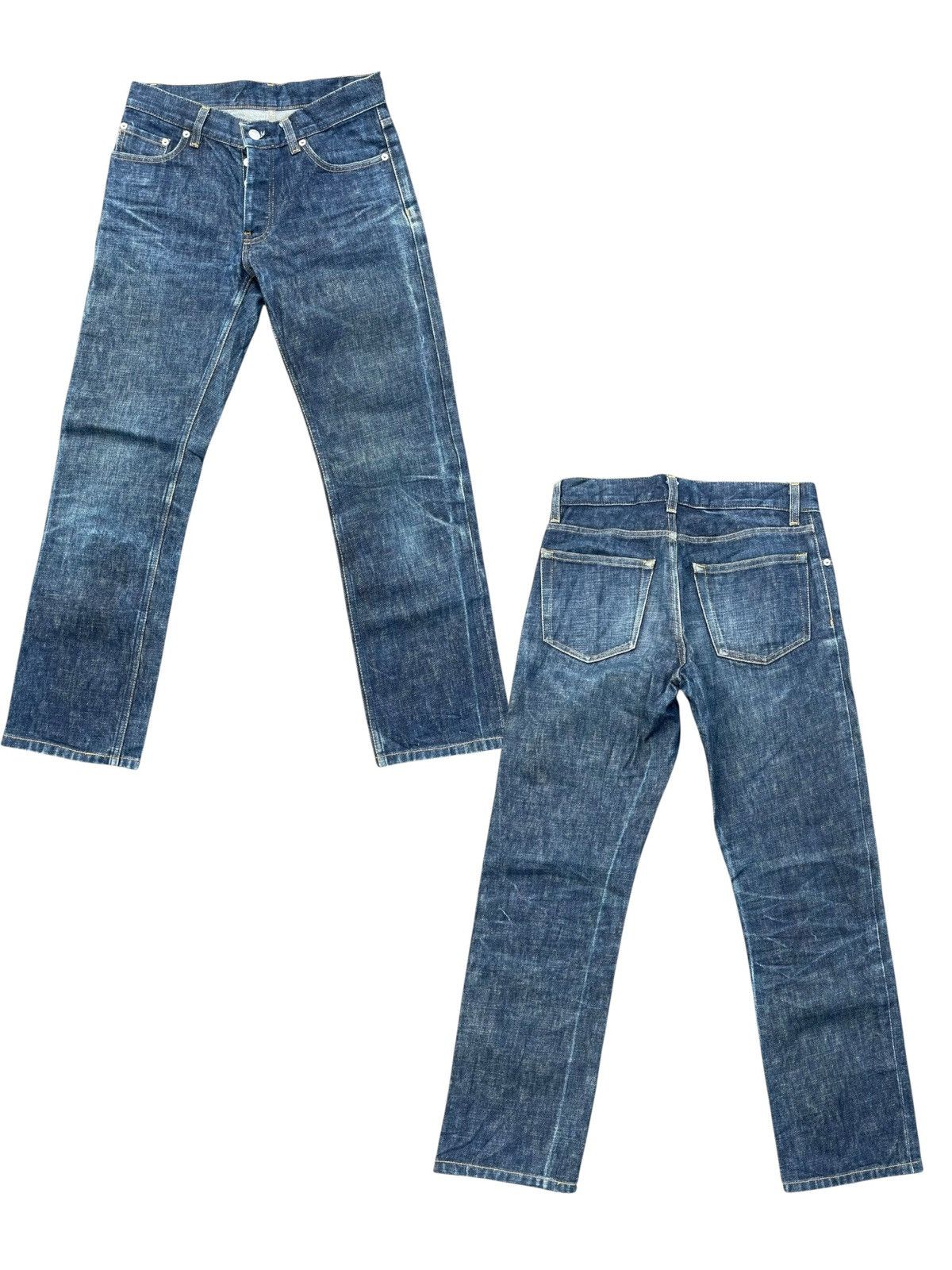 Helmut Lang Helmut Lang Stonewash Patina Honeycomb Jeans Size US 28 / EU 44 - 1 Thumbnail