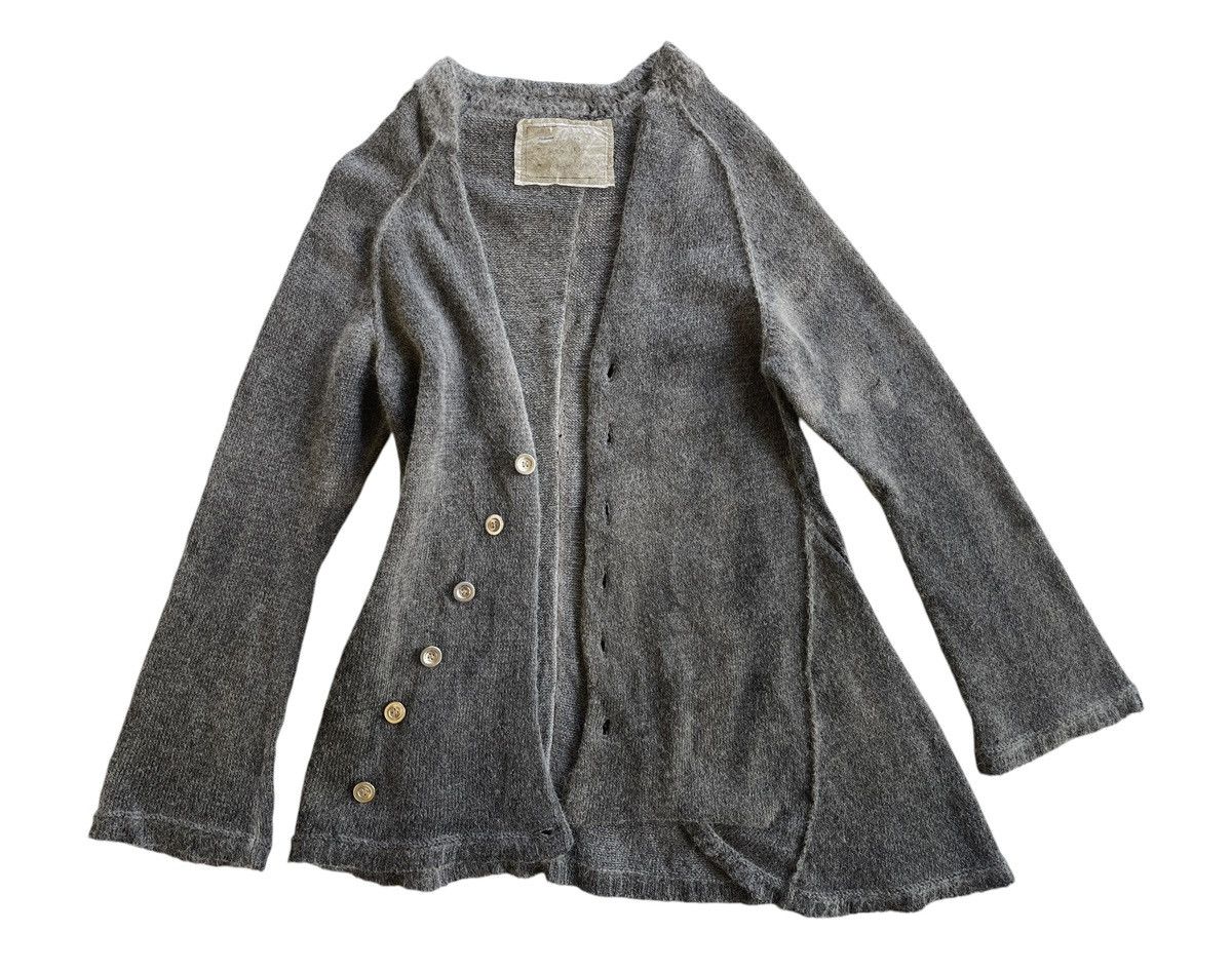 Japanese Brand 2005 Ambient Iconic Assymetrical Wool Mohair Cardigan Size S / US 4 / IT 40 - 4 Thumbnail