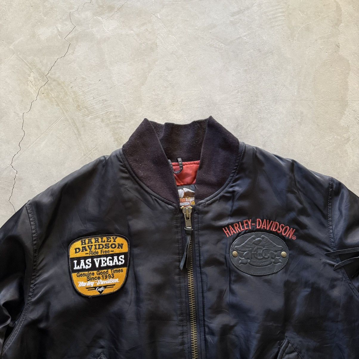 Harley Davidson Vintage Harley Davidson Owners Group(HOG) MA-1 Bomber Jacket Size US L / EU 52-54 / 3 - 7 Thumbnail