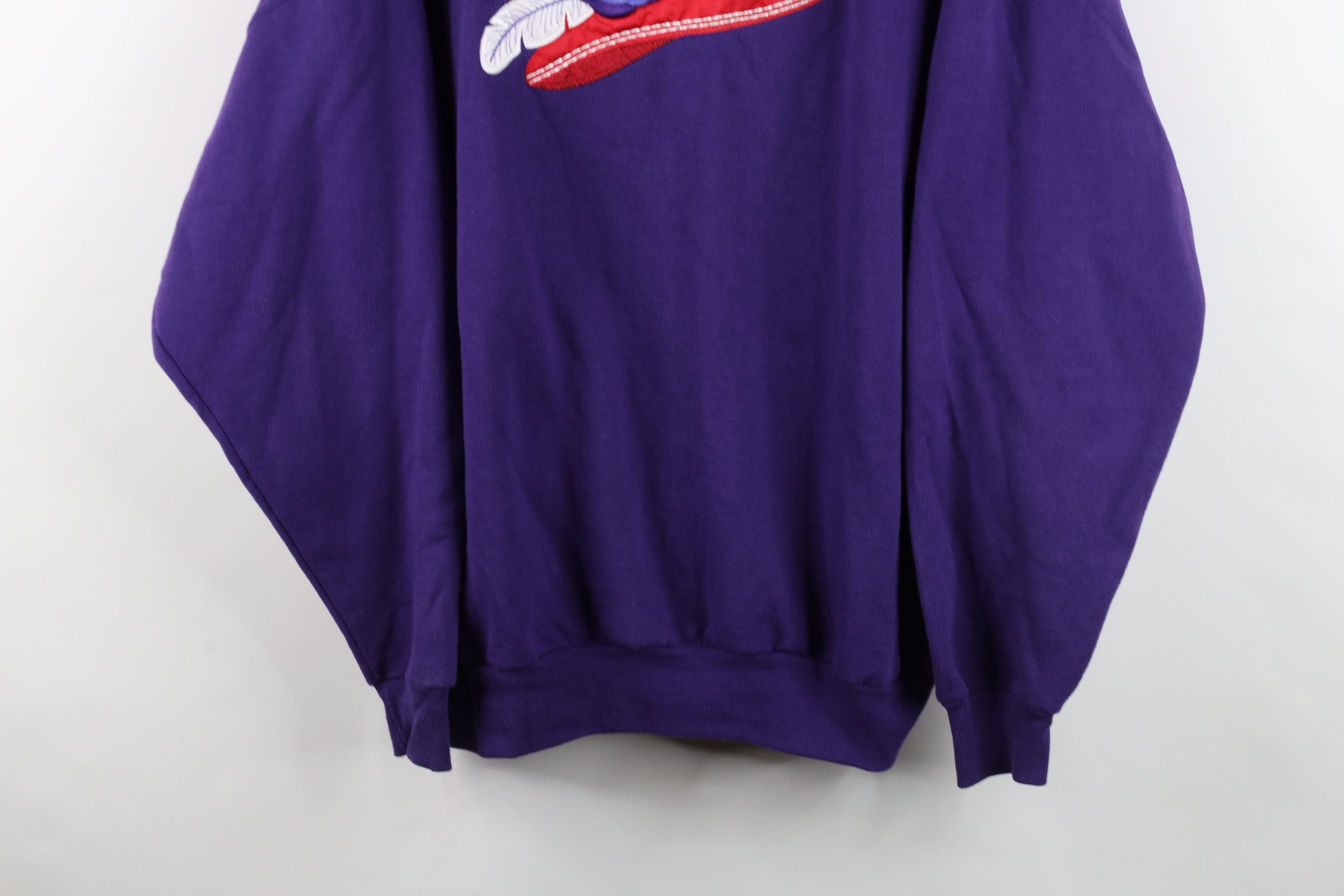 Vintage Vintage 90s Streetwear Head Layered Sweatshirt Purple Size XXL / US 16-18 / IT 52-54 - 3 Thumbnail