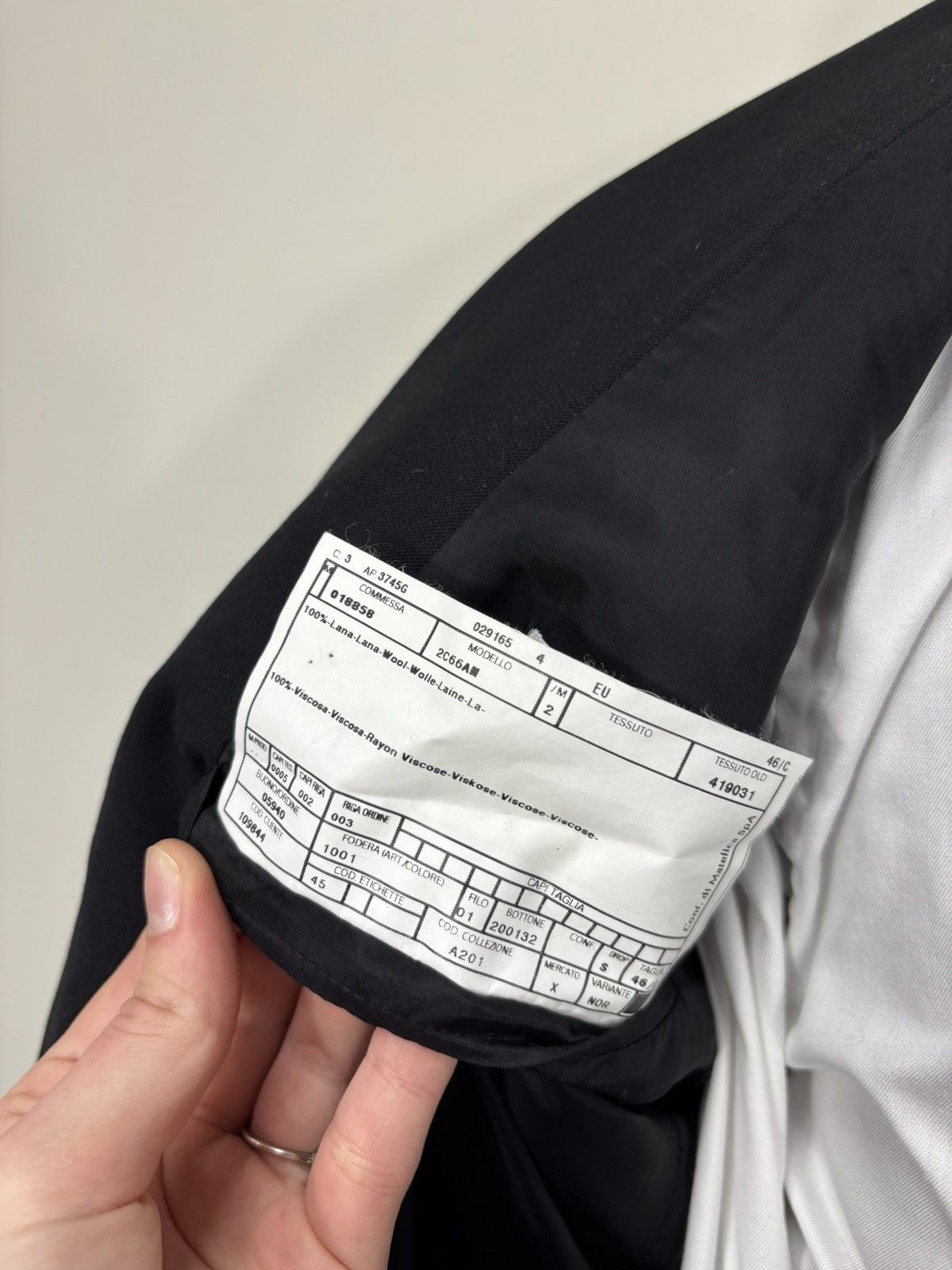Armani Collezioni Armani Collezioni Men’s Black Wool Blazer Jacket Sport Coat Size 36R - 10 Thumbnail