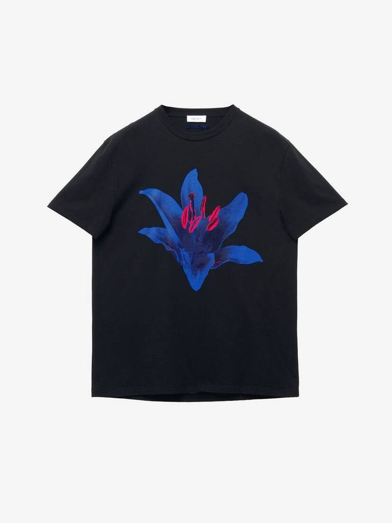 Alexander McQueen o1srvl11e0226 Blue Lily T-Shirt In Multicolor Size US S / EU 44-46 / 1 - 1 Preview
