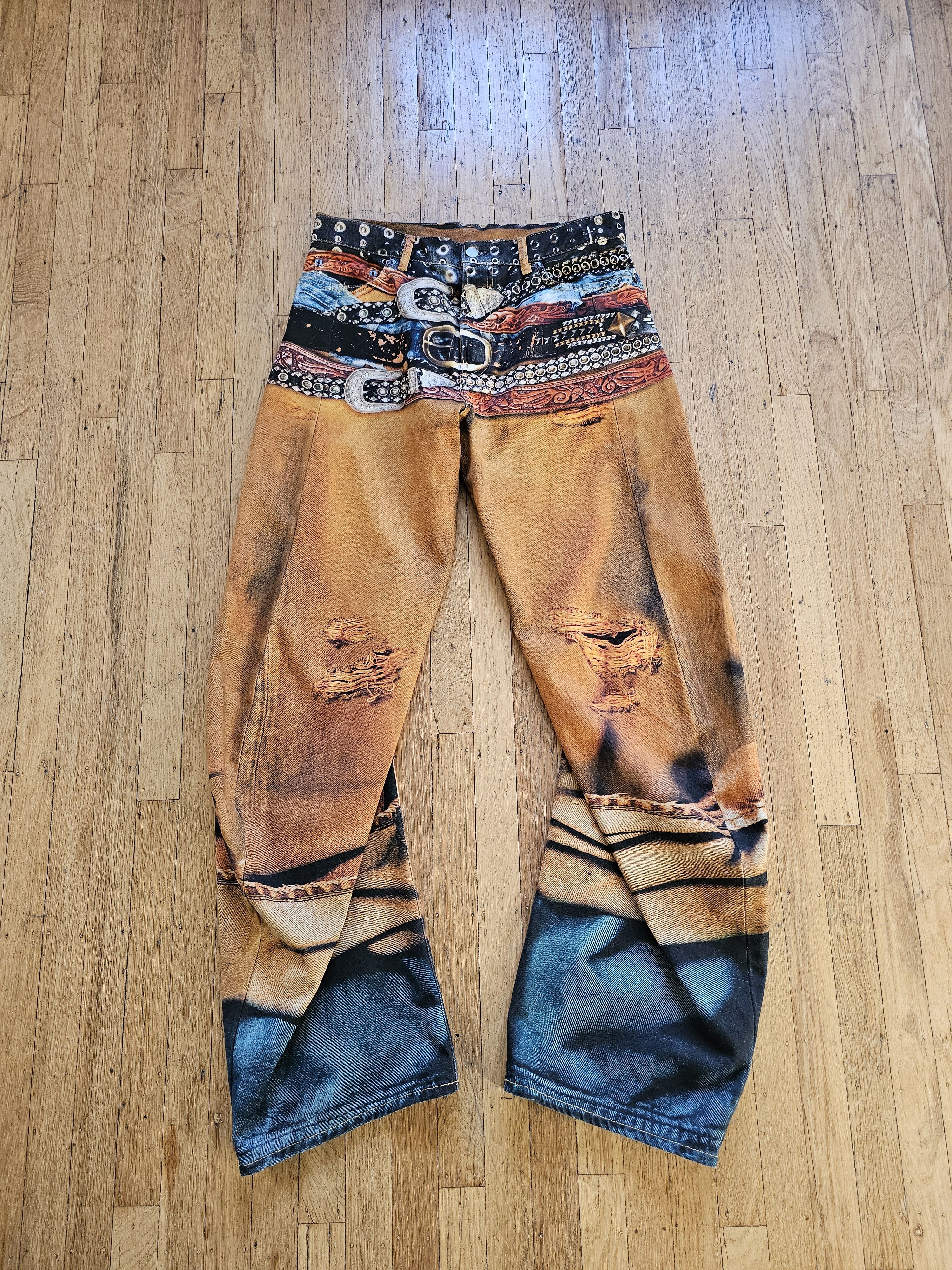 Acne Studios Acne Studios 2006M Trompe l'oeil Belt Jeans Size US 32 / EU 48 - 1 Thumbnail