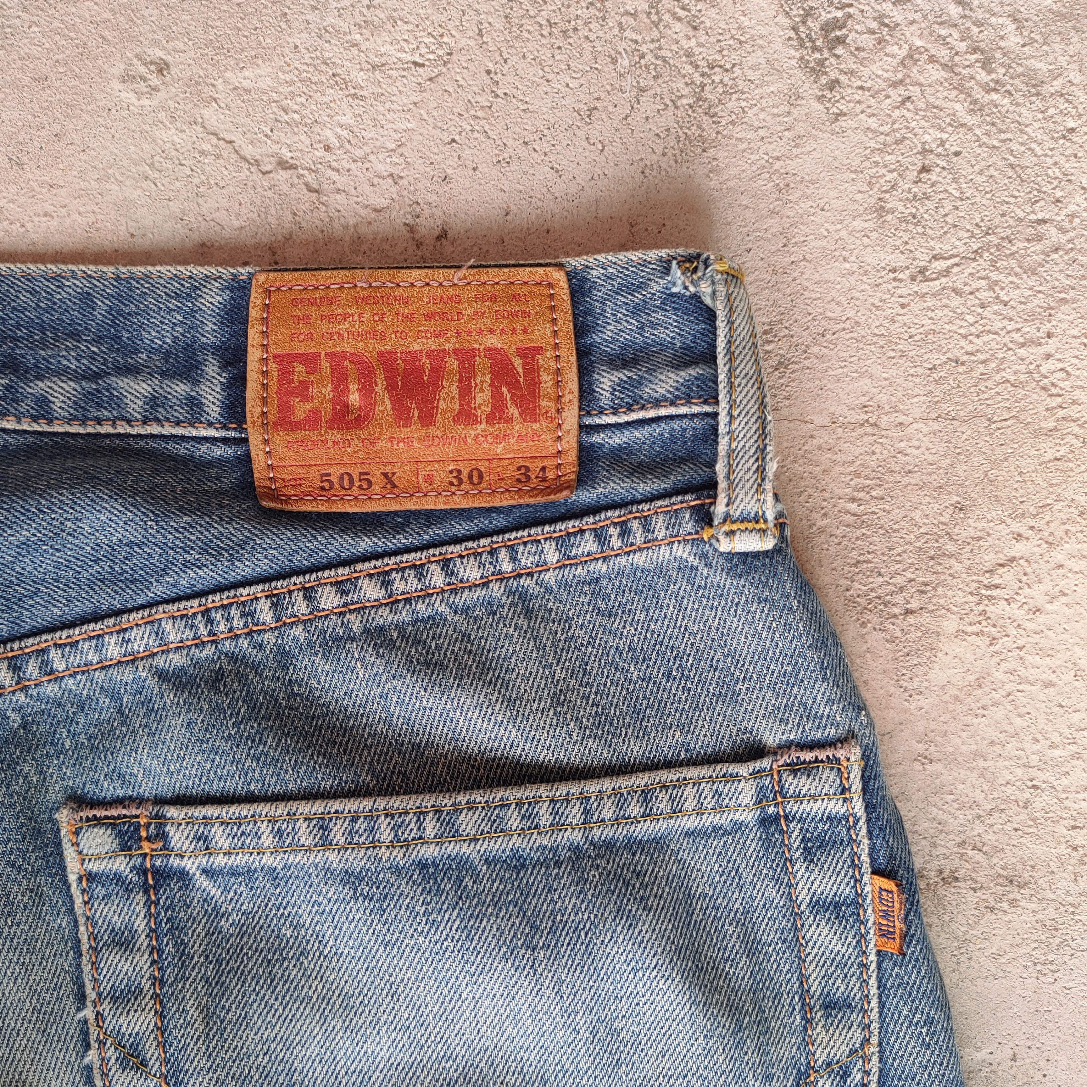 Edwin × Jean × Vintage W30 VINTAGE EDWIN 505X RUSTY FADED DISTRESSED JEANS PANTS Size US 30 / EU 46 - 10 Thumbnail