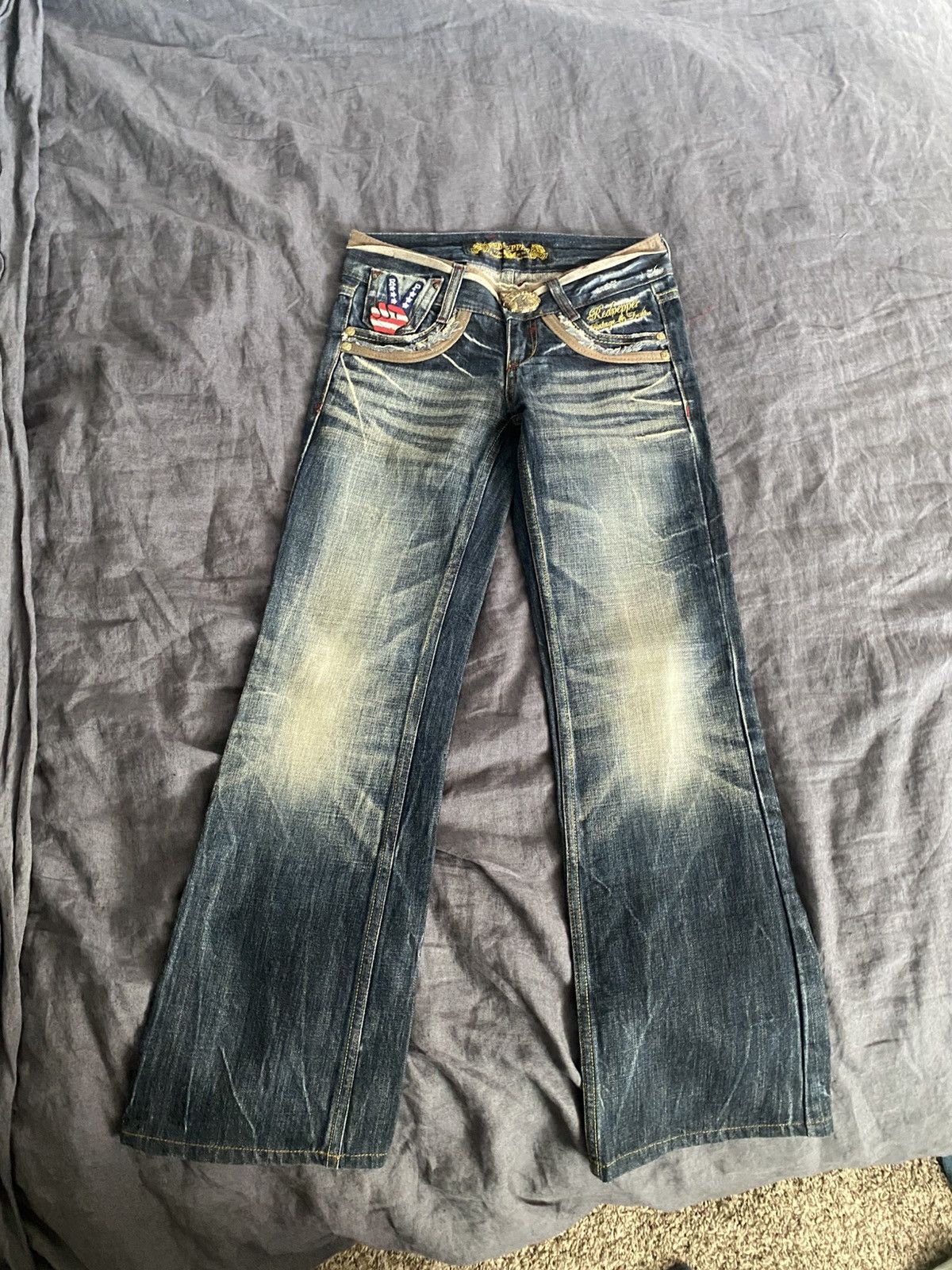 Japanese Brand vintage flared red pepper jeans Size 24" / US 00 / IT 34 - 1 Thumbnail