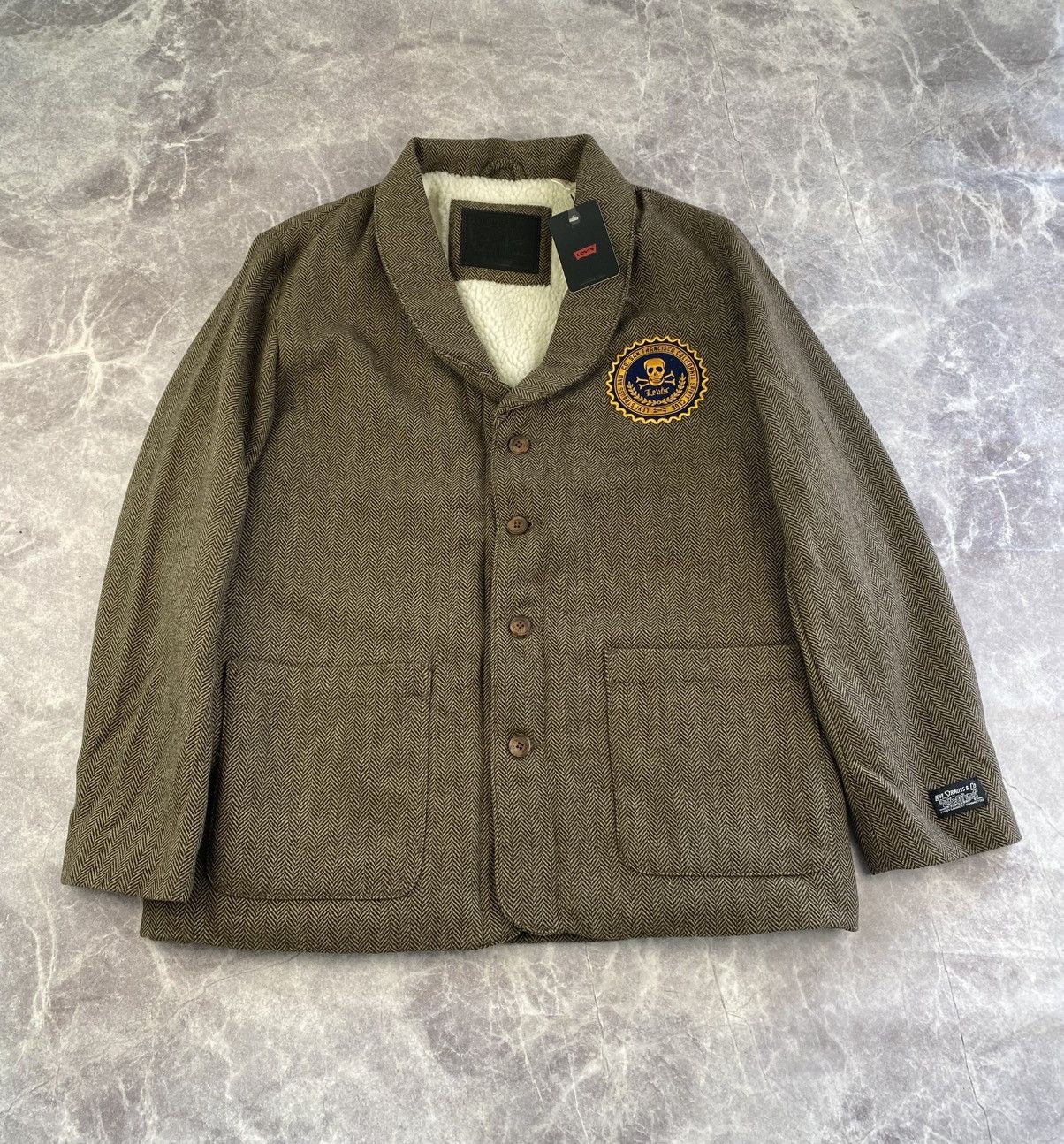 Levi's Levi's Jasper Club Sports Coat Blazer Herringbone Sherpa Size US M / EU 48-50 / 2 - 1 Thumbnail