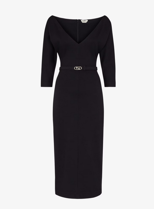 Fendi o1s1wg110125 Dress in Black Size L / US 10 / IT 46 - 1 Preview