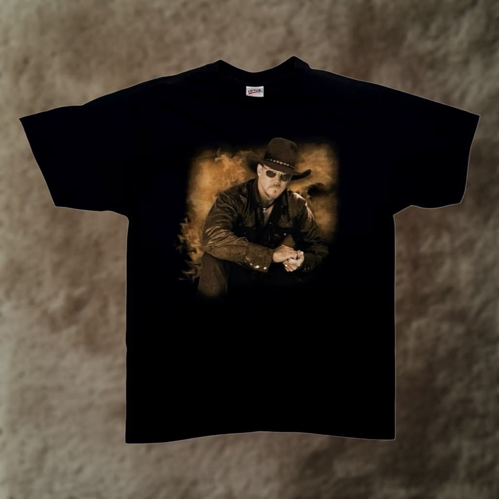 Anvil VINTAGE Trace Adkins "Dangerous Man" On Tour Concert Tour 2006 T-Shirt L Black Cotton Crew Neck Short Sleeve Men Cowboy Music Double-Sided Mens Size US L / EU 52-54 / 3 - 1 Thumbnail