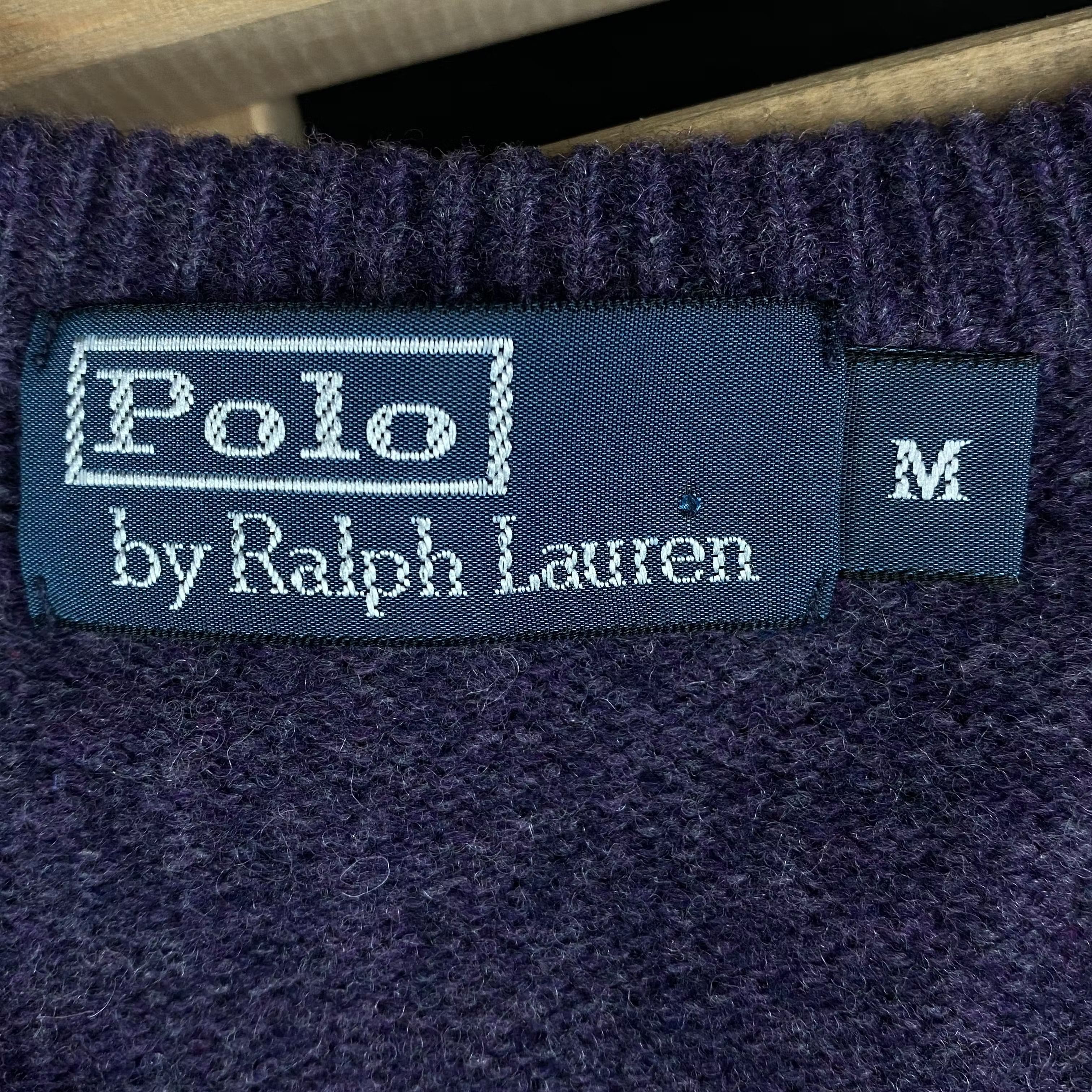 Polo Ralph Lauren × Ralph Lauren × Vintage Mens Wool Sweater V Neck Polo Ralph Lauren Vintage Size M Size US M / EU 48-50 / 2 - 4 Thumbnail