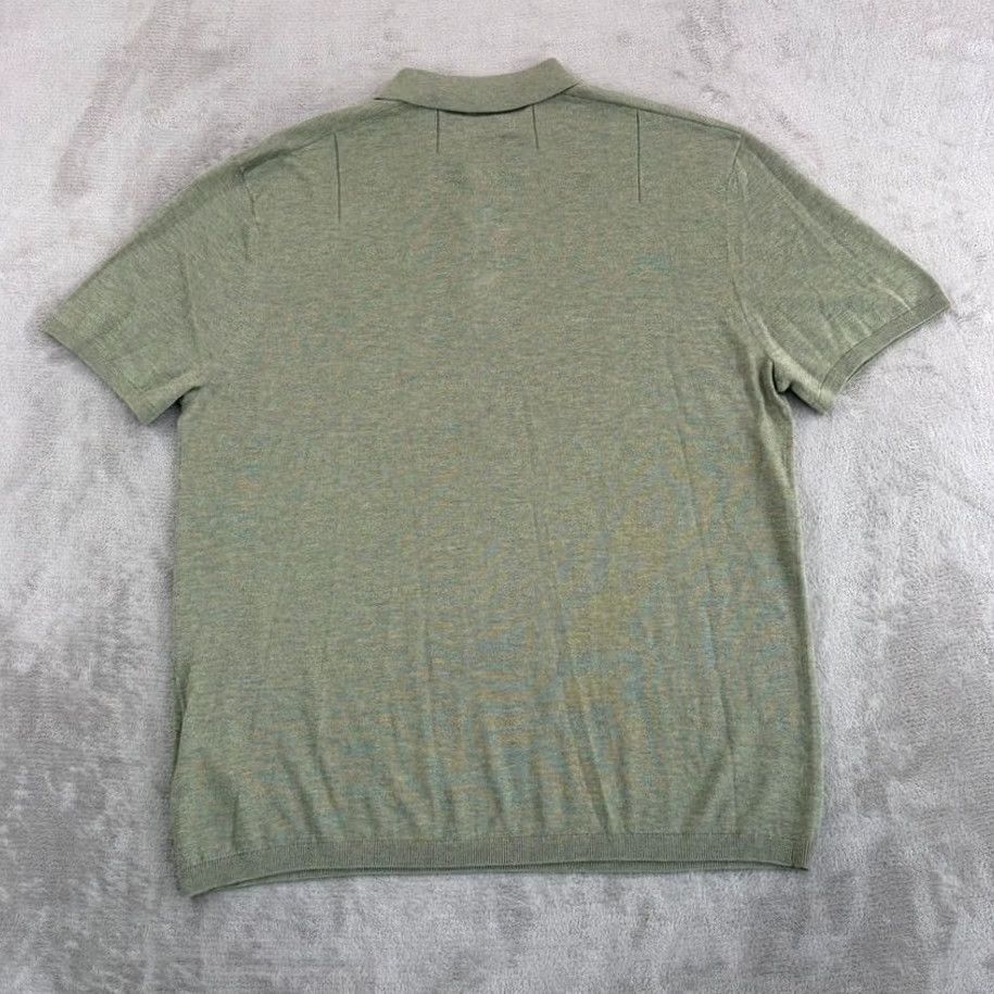 Allsaints VINTAGE AllSaints Nomo Polo Shirt in Herb Green Wool Blend Men 2XL Short Sleeve NWT Size US XXL / EU 58 / 5 - 4 Thumbnail