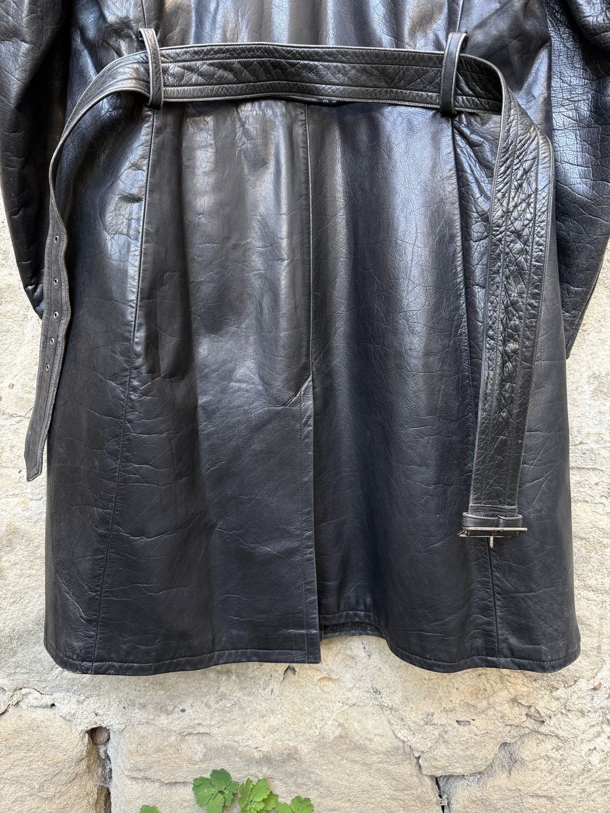Vintage Retro Military WW2 German Luftwaffe Distressed Leather Coat Size US L / EU 52-54 / 3 - 14 Thumbnail