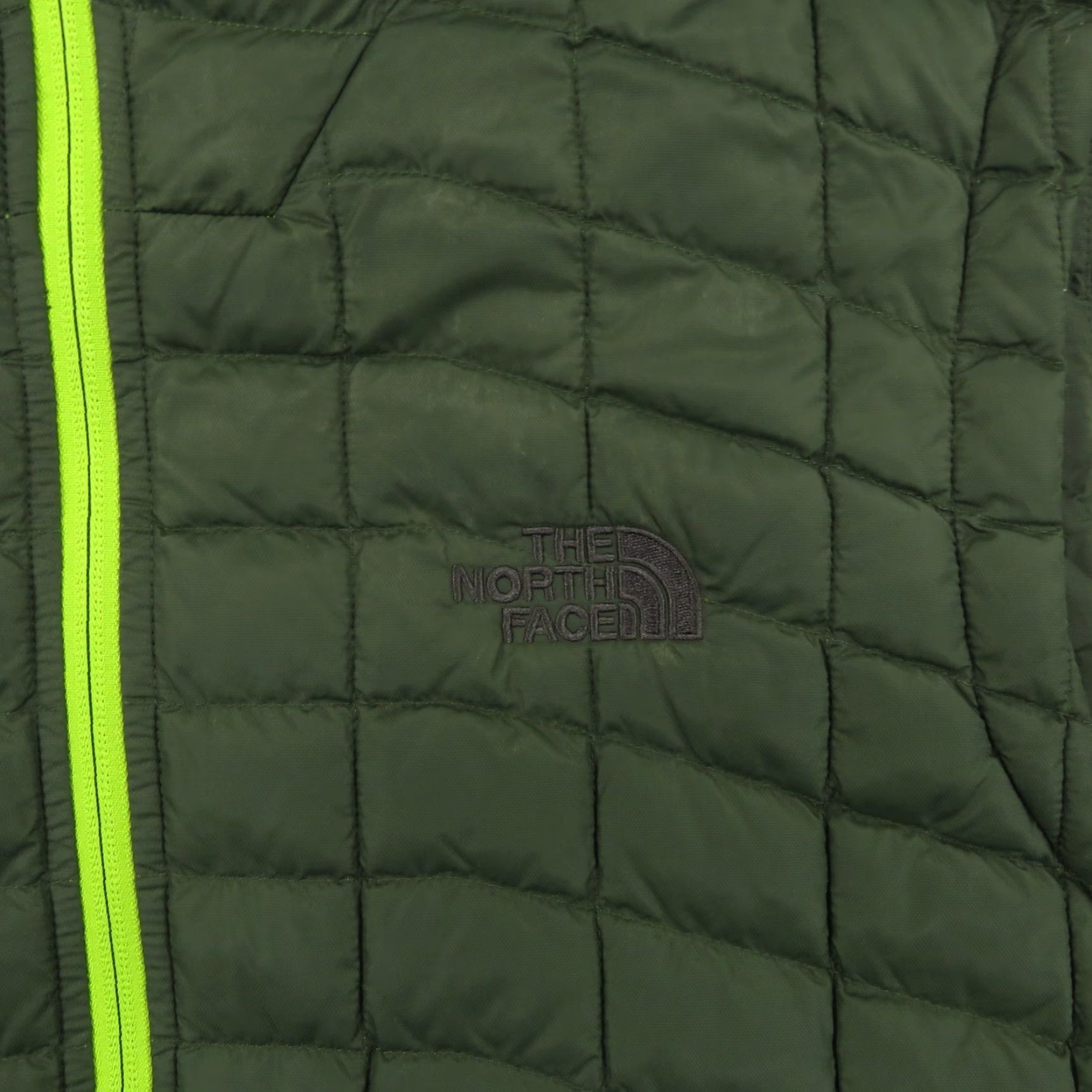 The North Face The North Face Vest Mens Large Thermoball Hooded Kilowatt Quilted Full Zip Lime Size US L / EU 52-54 / 3 - 6 Thumbnail