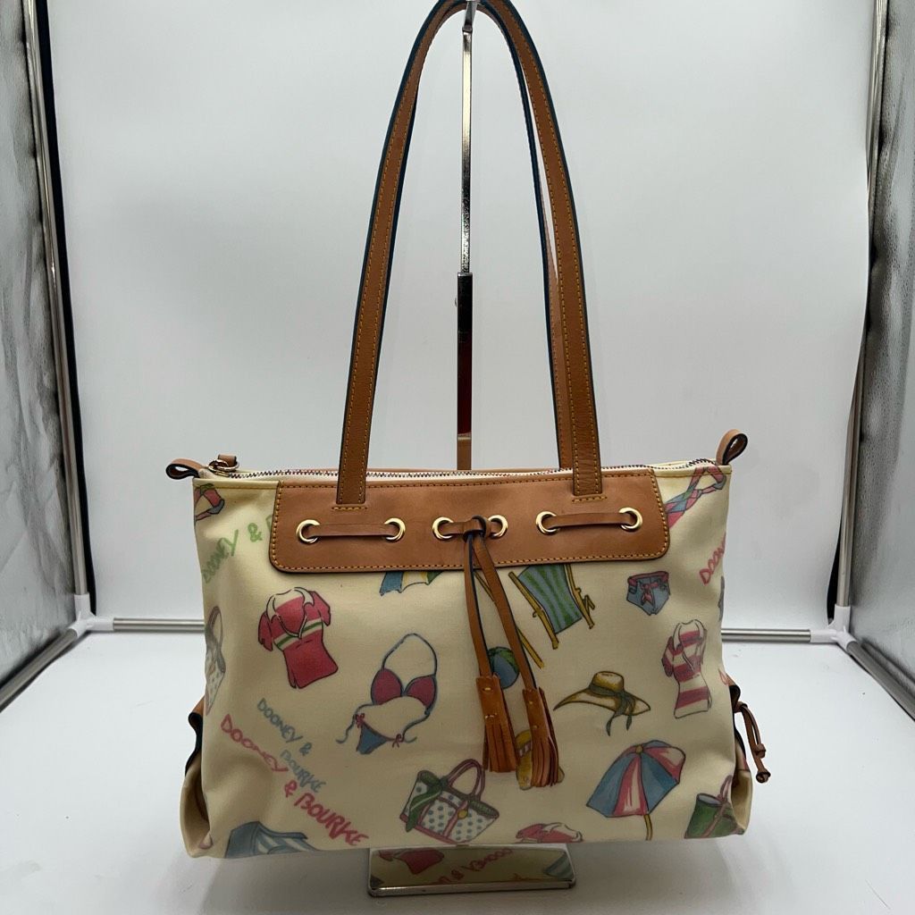 Dooney & Bourke Dooney & Bourke Miami Beach Leather Coated Canvas Rainbow Zi Size ONE SIZE - 1 Thumbnail
