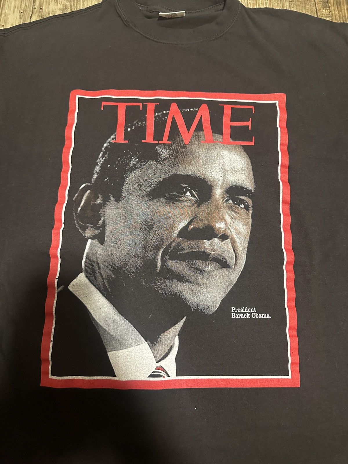 Vintage Obama Time Magazine Cover Tee Size US XL / EU 56 / 4 - 2 Thumbnail