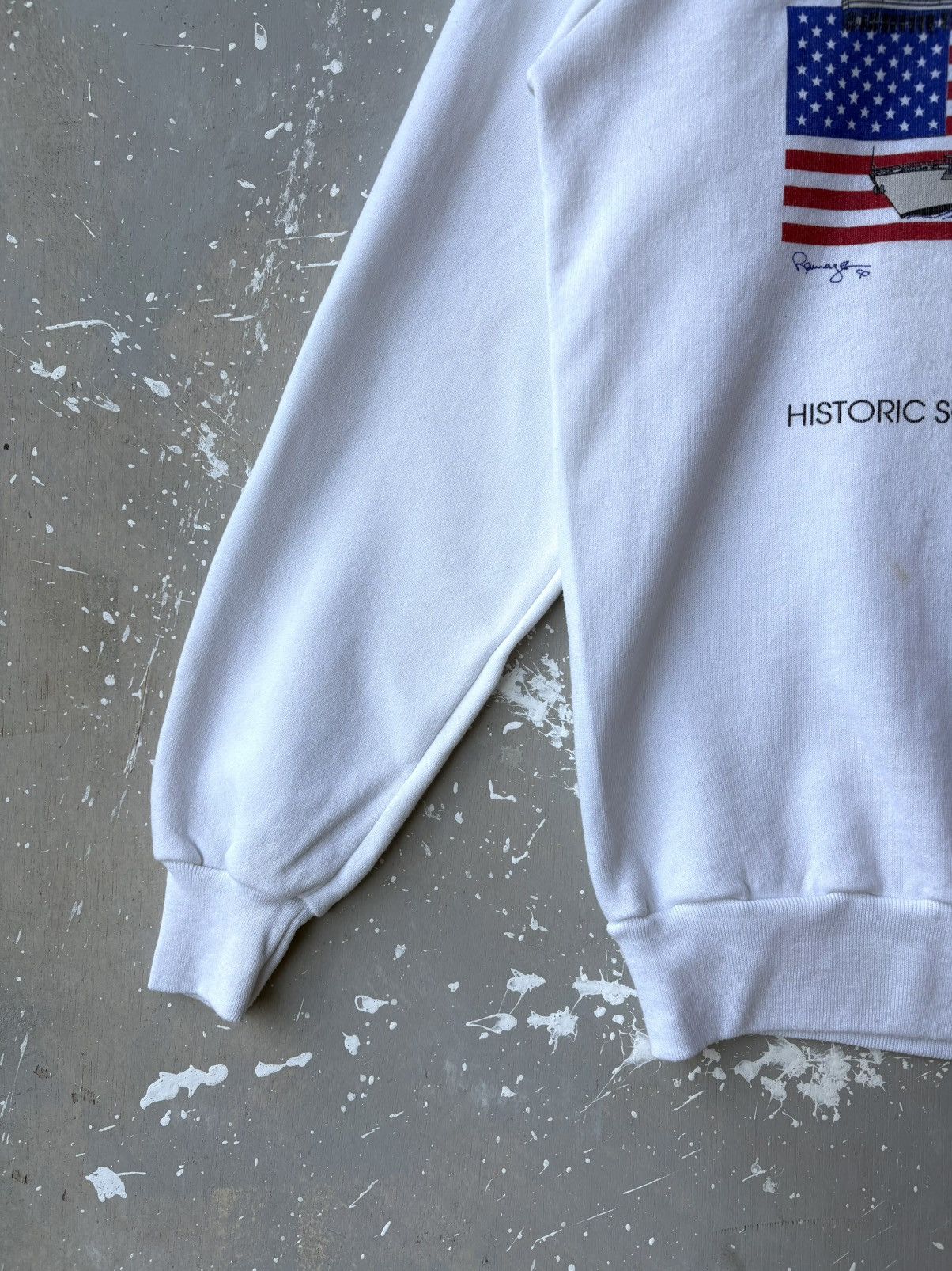 Vintage Vintage 90s Historic Soviet & U.S. Crewneck Sweatshirt Size US XL / EU 56 / 4 - 4 Thumbnail