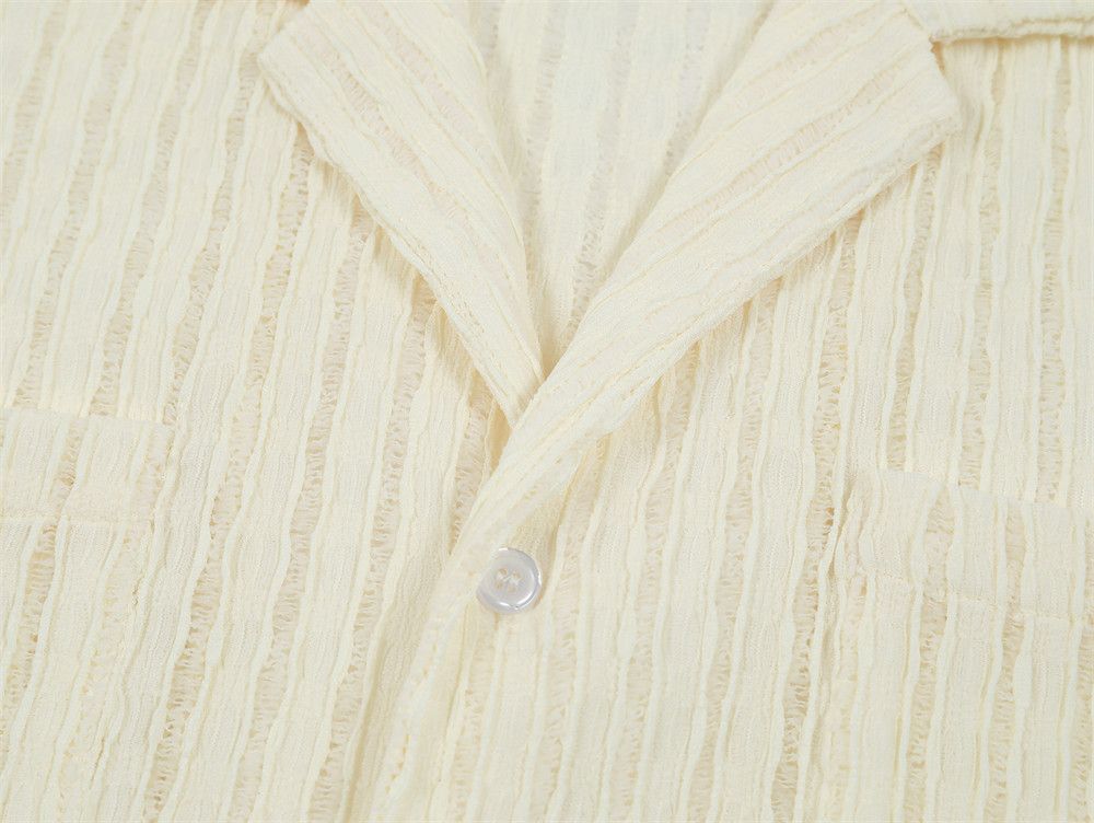 Japanese Brand × Vintage Men's loose casual summer lapel striped shirt y2k Size US M / EU 48-50 / 2 - 4 Thumbnail