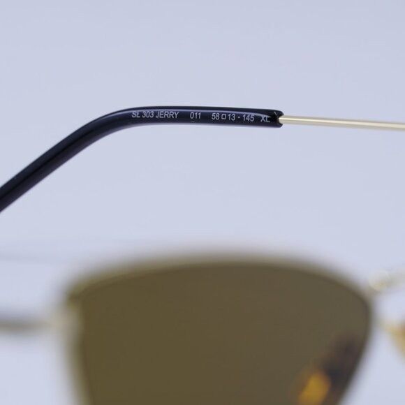 Saint Laurent Paris 🕶️ New Saint Laurent SL303 JERRY 011 Sunglasses - Gold Size ONE SIZE - 5 Thumbnail