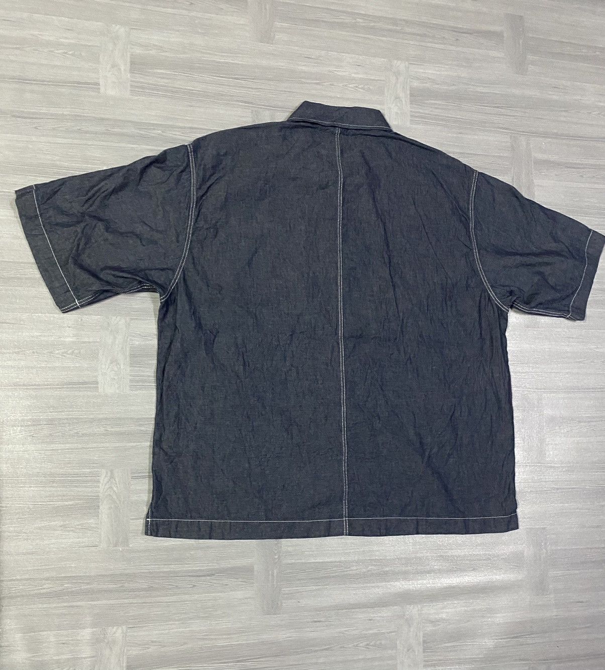 GU GU Denim Oversized Work T-Shirt Size US XL / EU 56 / 4 - 12 Thumbnail