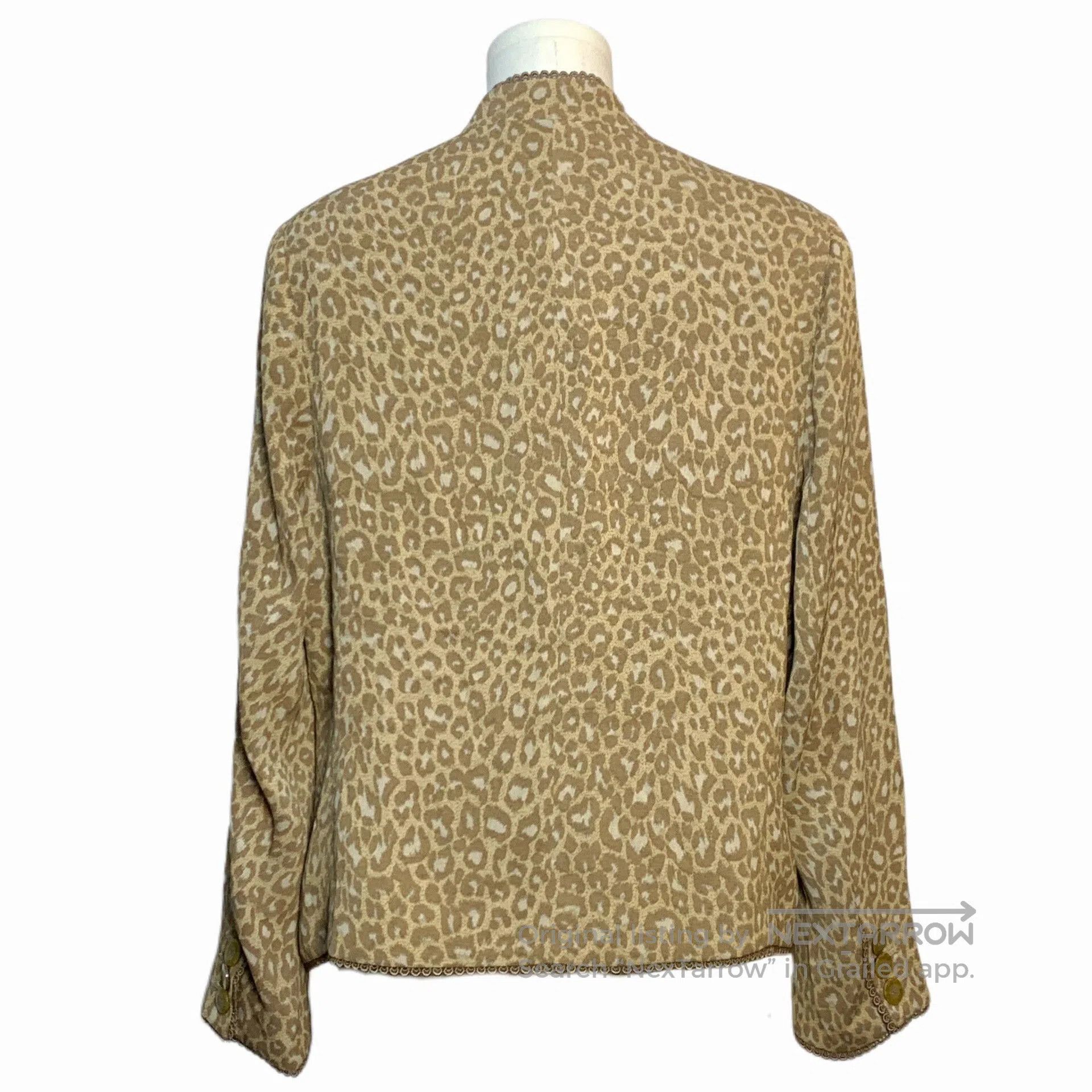 YITAI Italian Leopard Print Jacket for Spring Autumn. Size L / US 10 / IT 46 - 2 Thumbnail