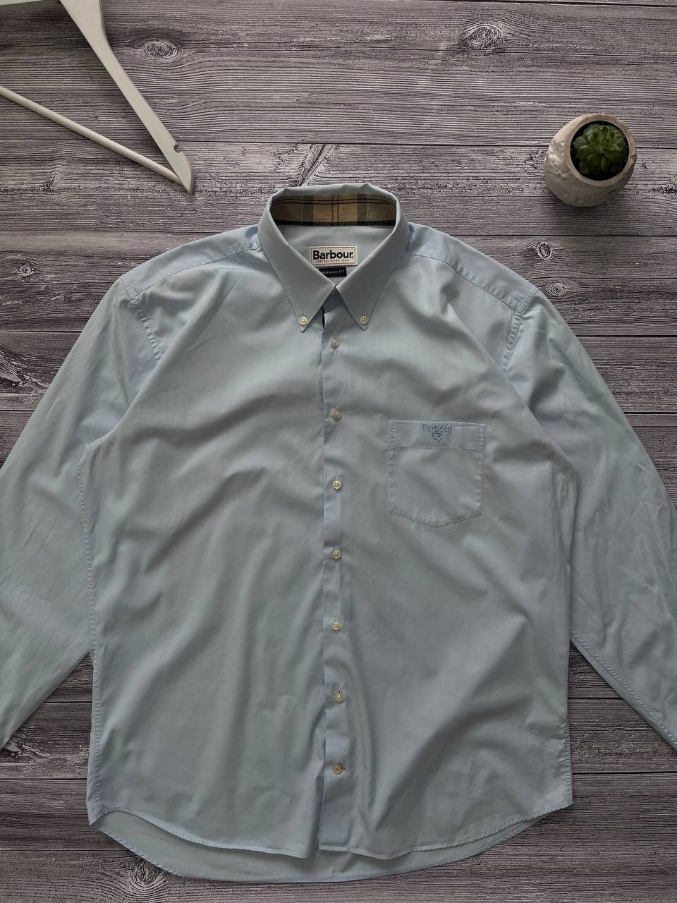 Barbour Barbour Light Blue Button-Up Shirt Size US XL / EU 56 / 4 - 2 Thumbnail